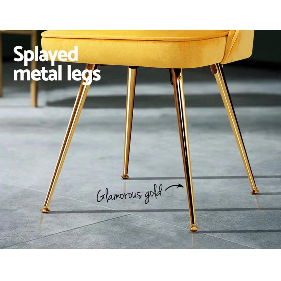 7 Artiss Dining Chairs Set Of 2
 - Yellow, 7 of 7