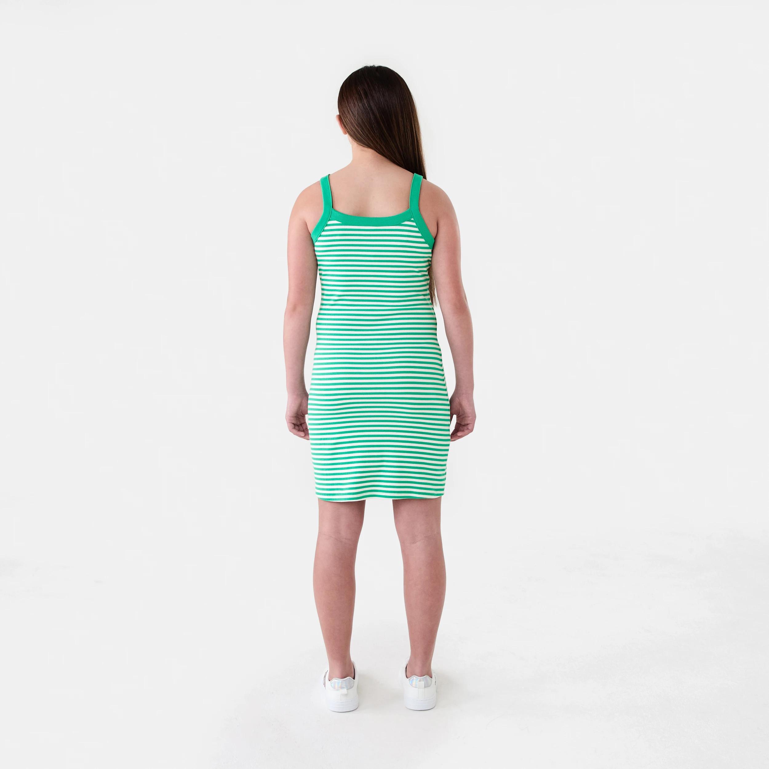 7 Rib Tank Dress Grn Stripe, 7 of 7