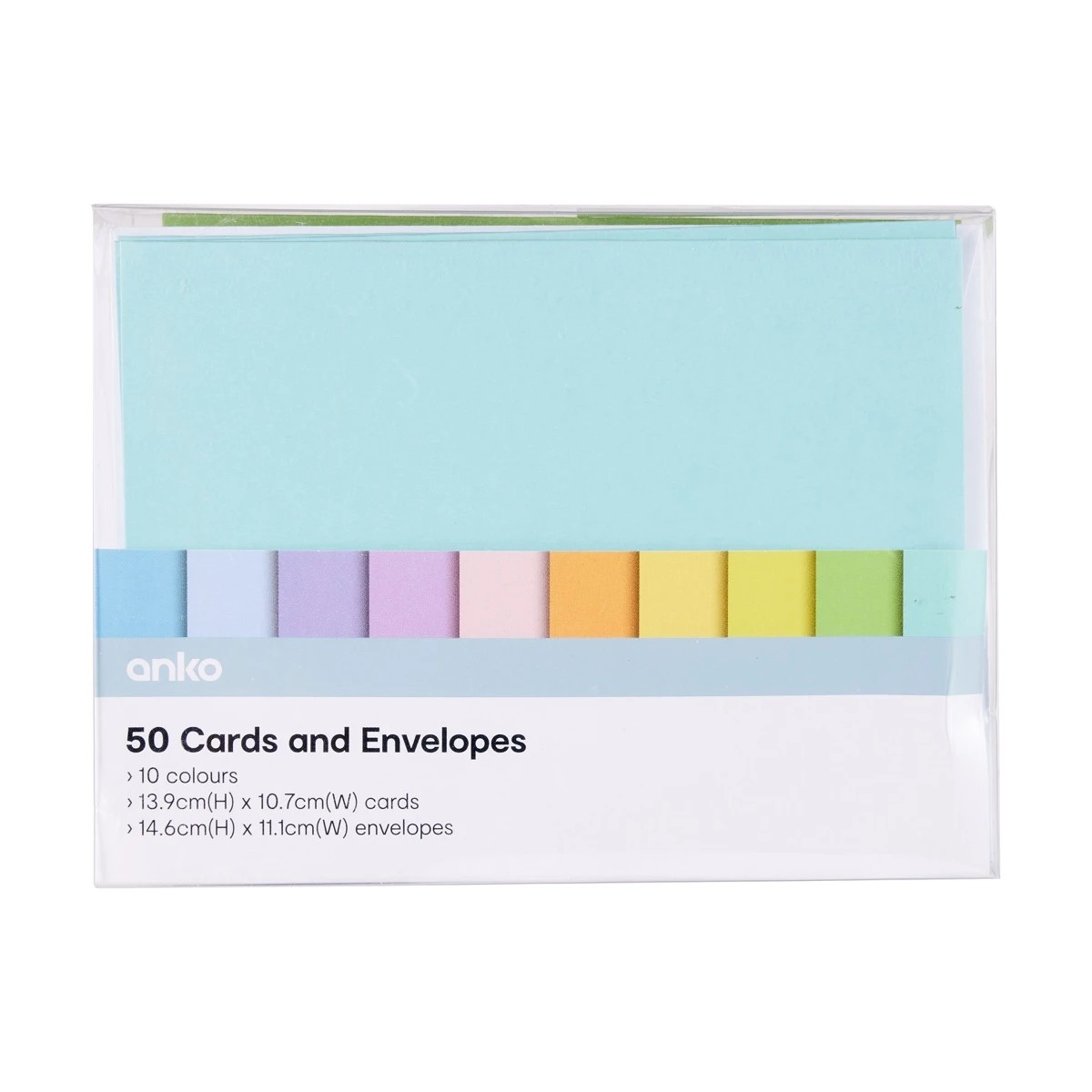 1 50 Pack Cards and Envelopes - Pastel, 1 of 5