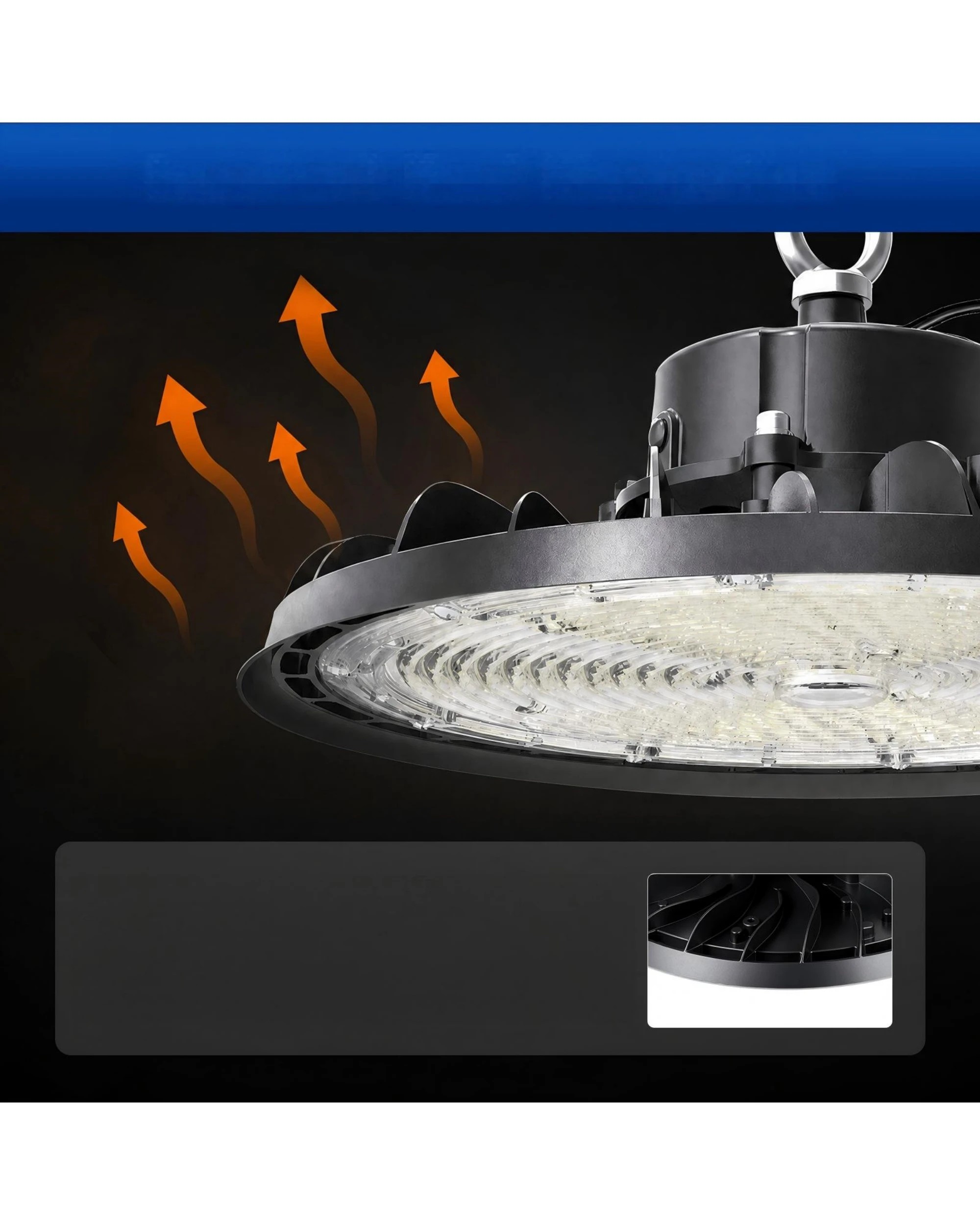 4 Advwin LED High Bay Light 200W IP66 6500K, 1 Pack - Black, 4 of 7