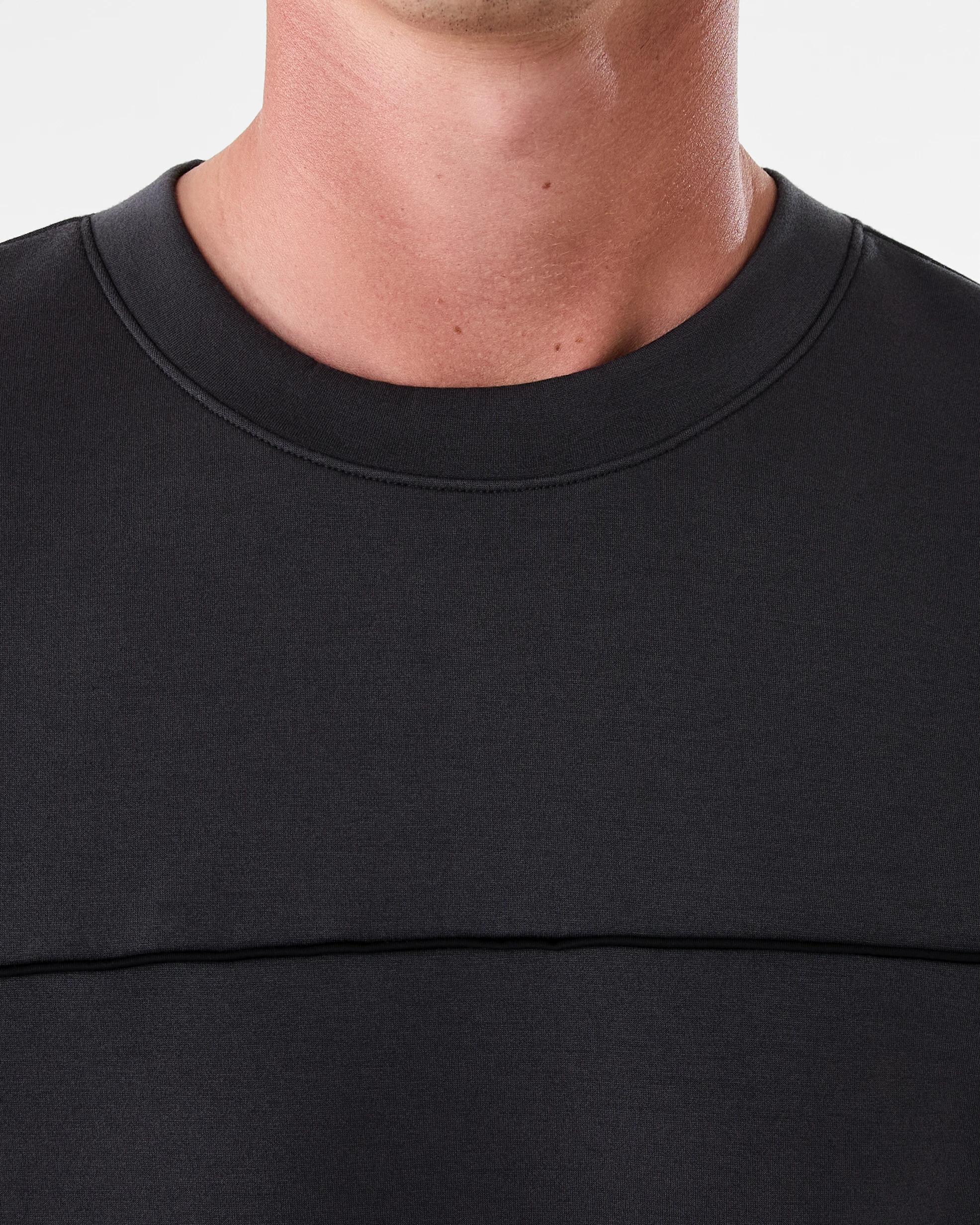 5 Active Mens Oversized Piping Scuba T-shirt Gry Drkish, 5 of 6