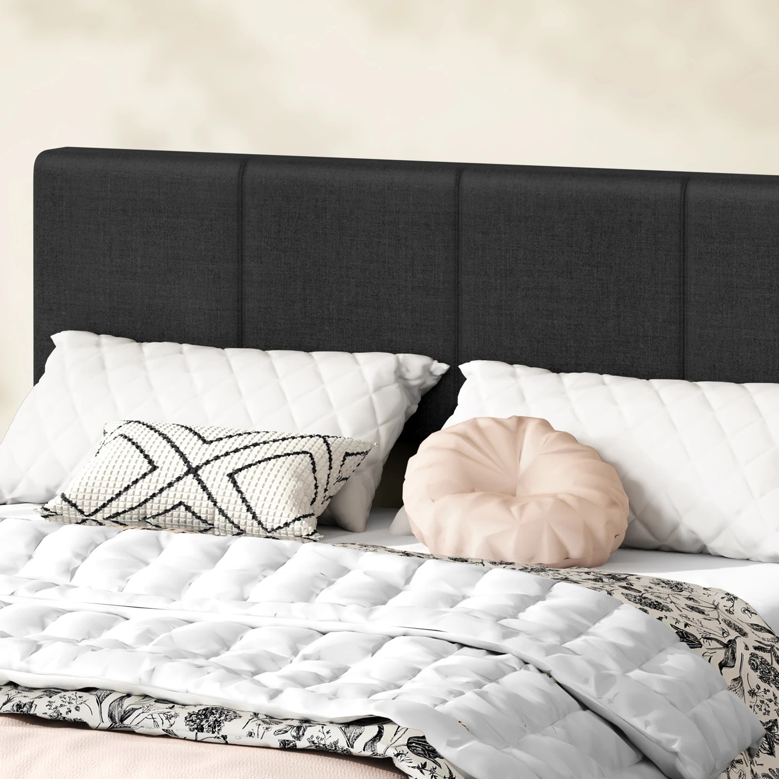 5 Alfordson Bed Frame Double Gas Lift Storage Adjustable Headboard Luria - Charcoal, 5 of 10