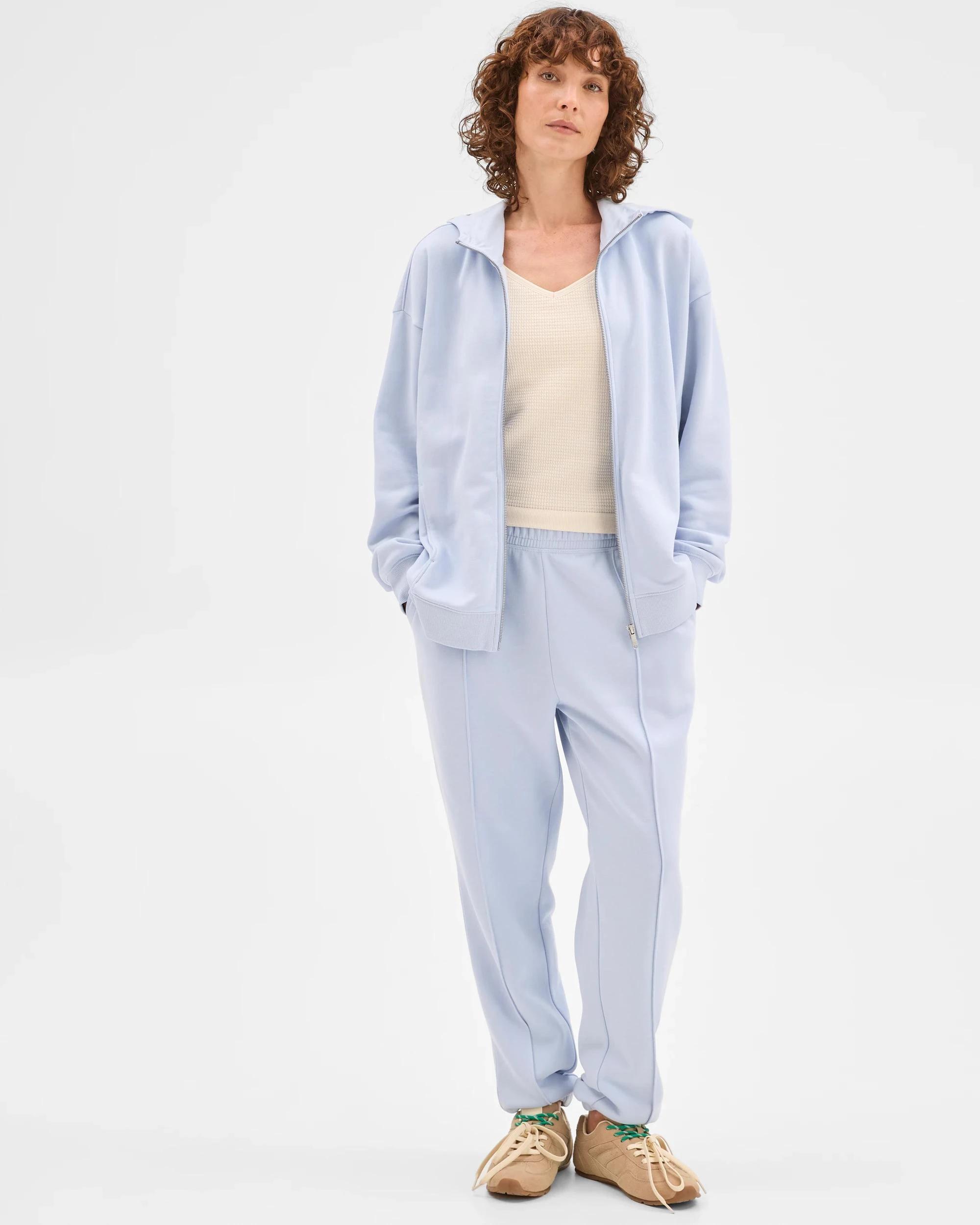 7 Target Active Active Australian Cotton Blend Fleece Trackpants ICE BLUE/PINTUCK, 7 of 10