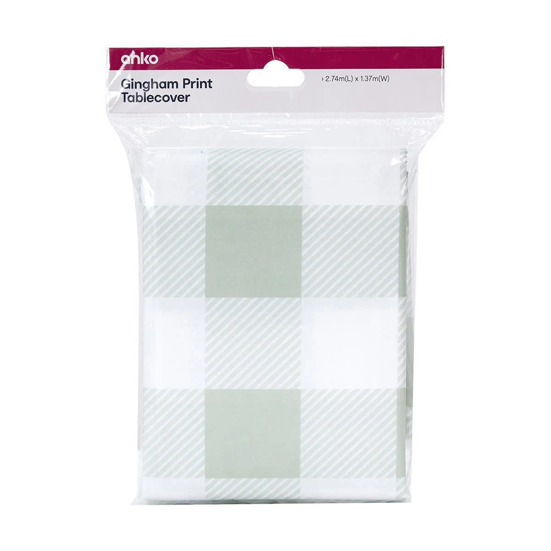 3 Reusable Gingham Print Tablecover, 3 of 3