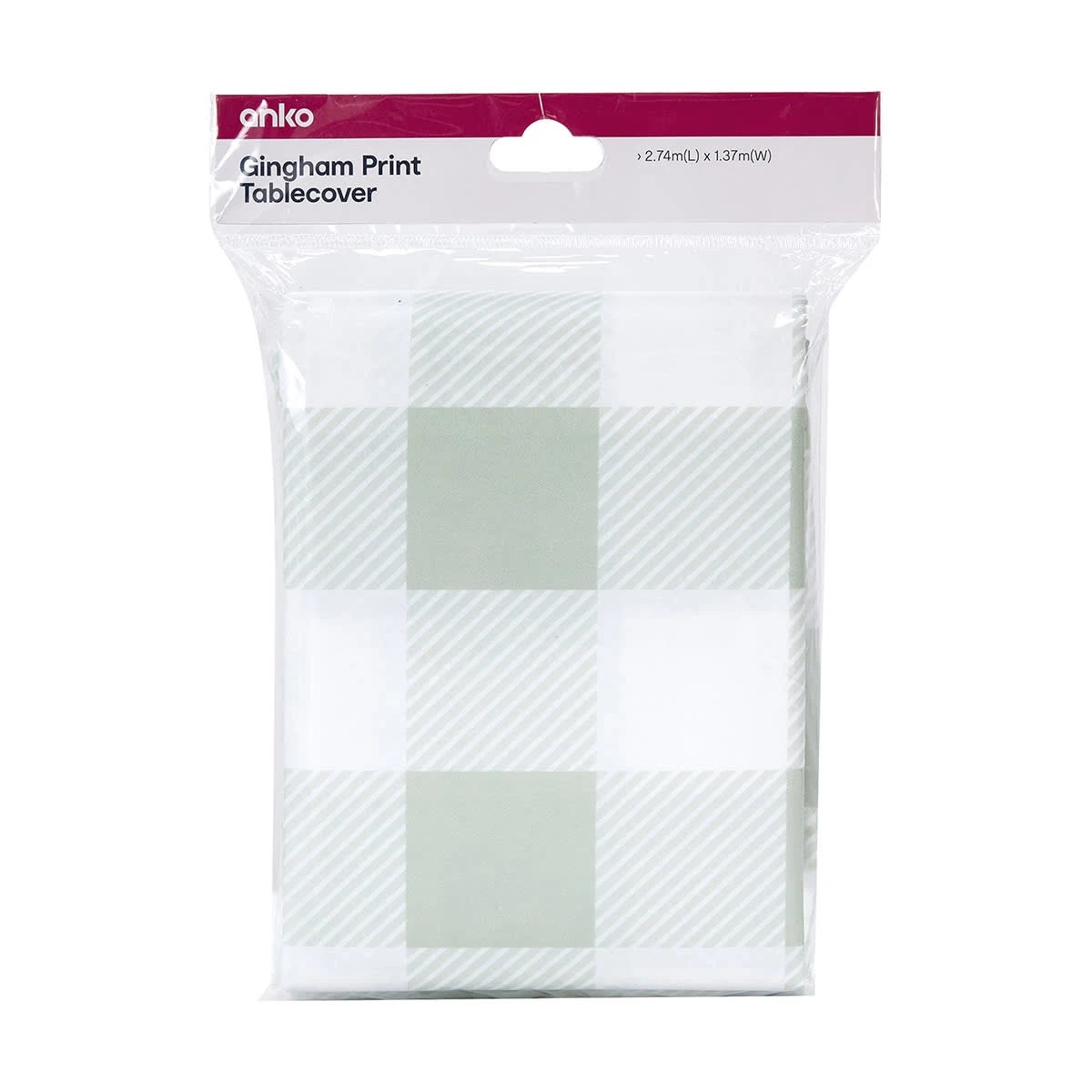 3 Reusable Gingham Print Tablecover, 3 of 3