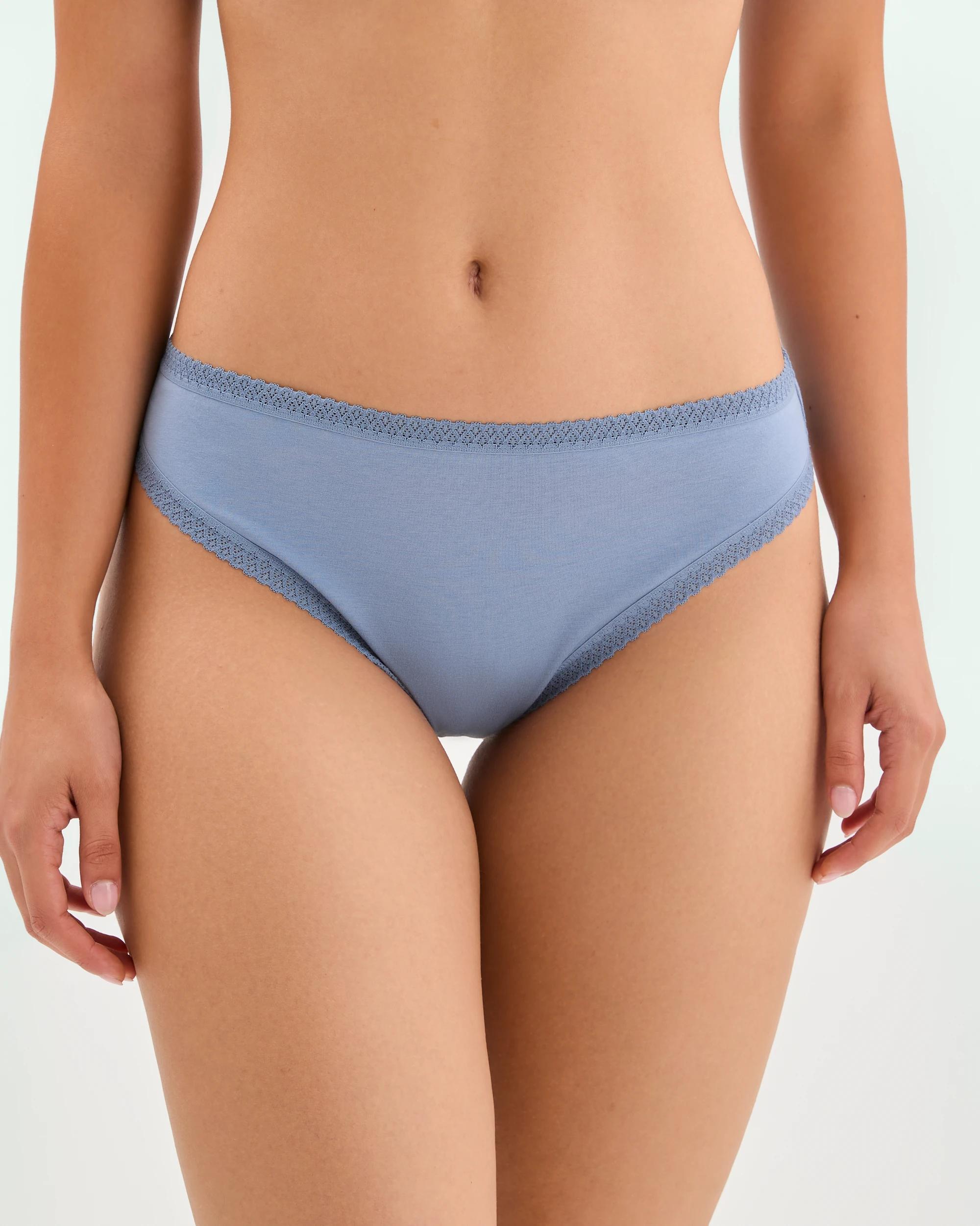 3 Target Woman Australian Cotton 5 Pack Elevated High Cut Briefs BLUES FLORAL, 3 of 4