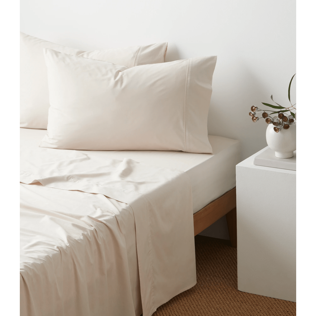 1 Target Australian Cotton 250 Thread Count Sheet Set
 - Queen Bed
 - Natural, 1 of 2