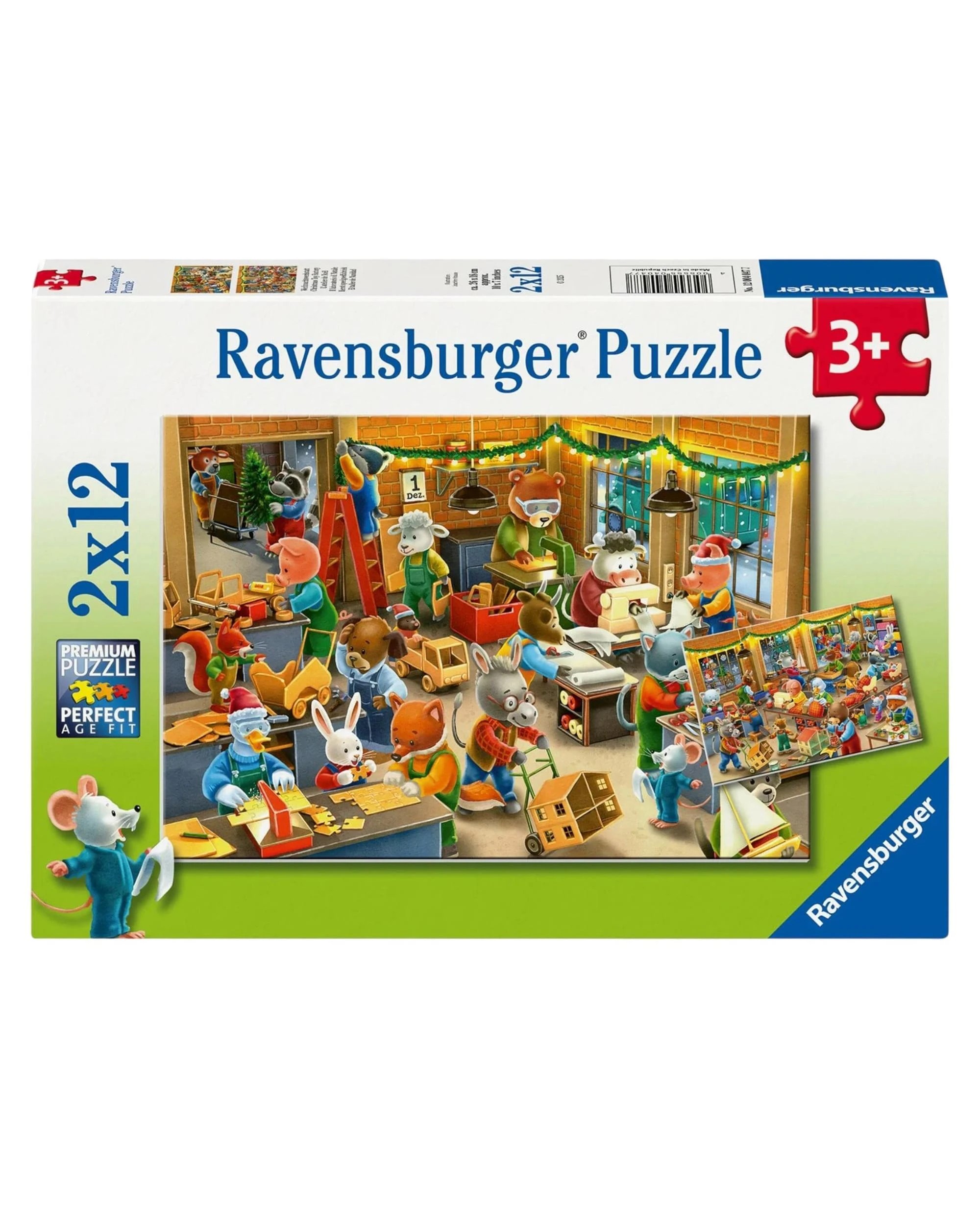 1 Ravensburger Christmas Toy Factory 24 Piece Jigsaw Puzzle 2 Pack, 1 of 5