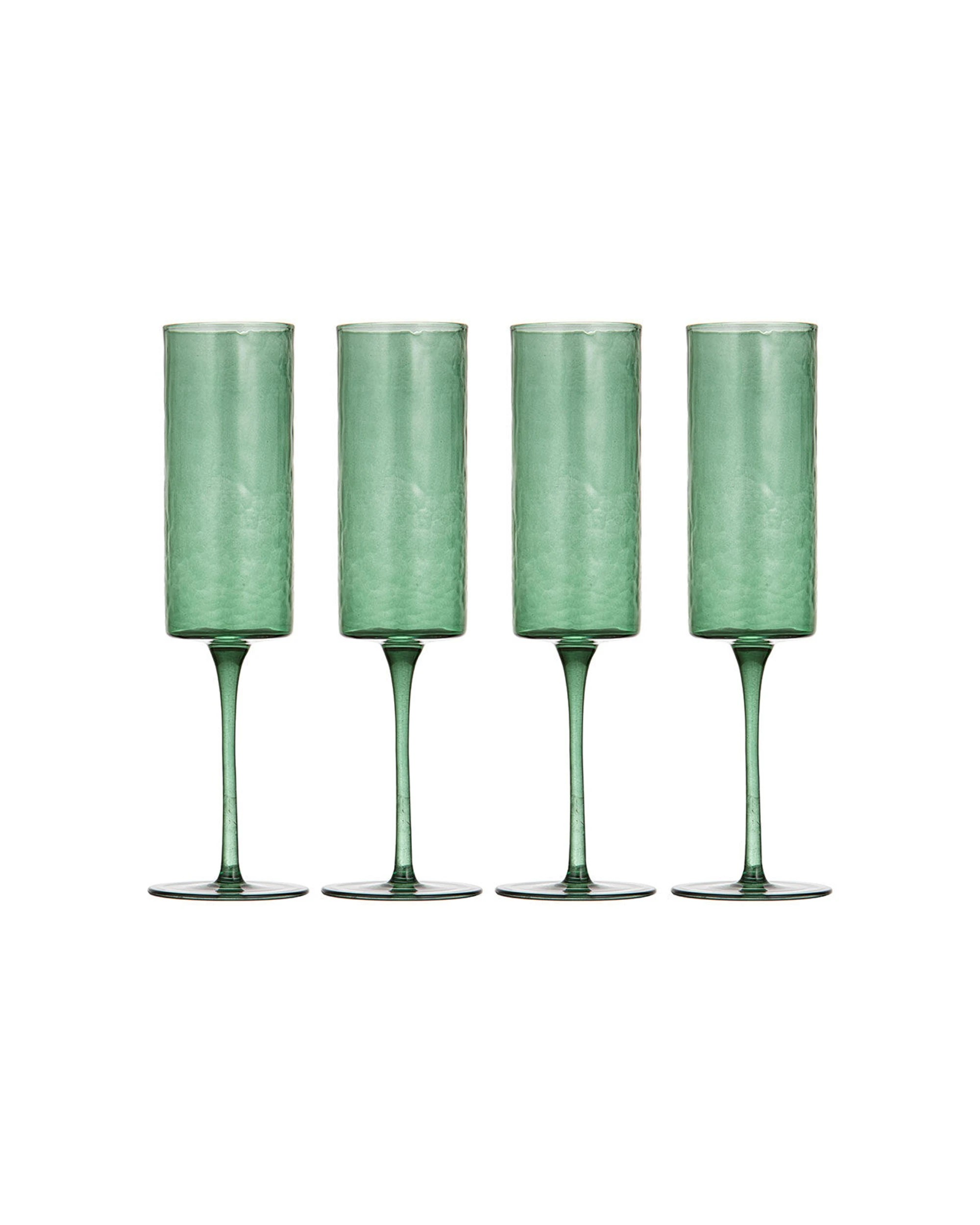 1 Ladelle 4pc Flynn Champagne Glass Stemware Set 24.5cm - Green, 1 of 2
