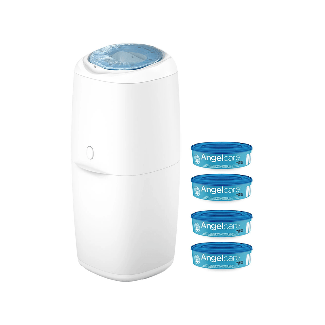 3 Angelcare Odour Seal Nappy Disposal System With 4 Refills 38 Nappy Capacity - Hygienic Bin One Handed Use
 - White, 3 of 6
