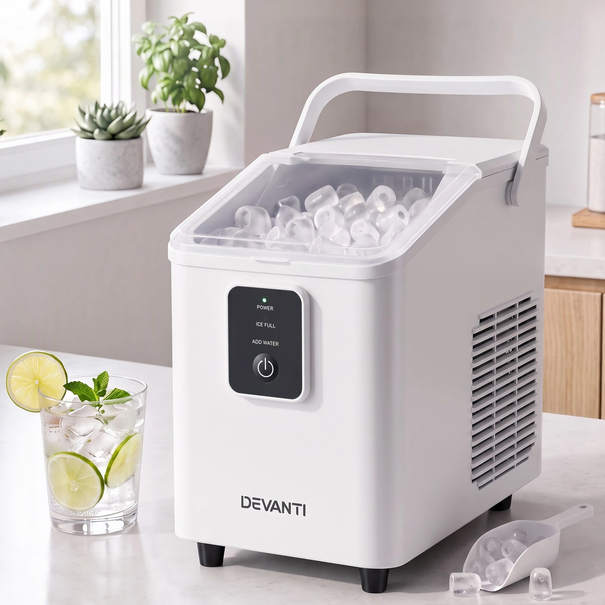 2 Devanti Ice Maker Machine 1112kg/24hr-White, 2 of 10