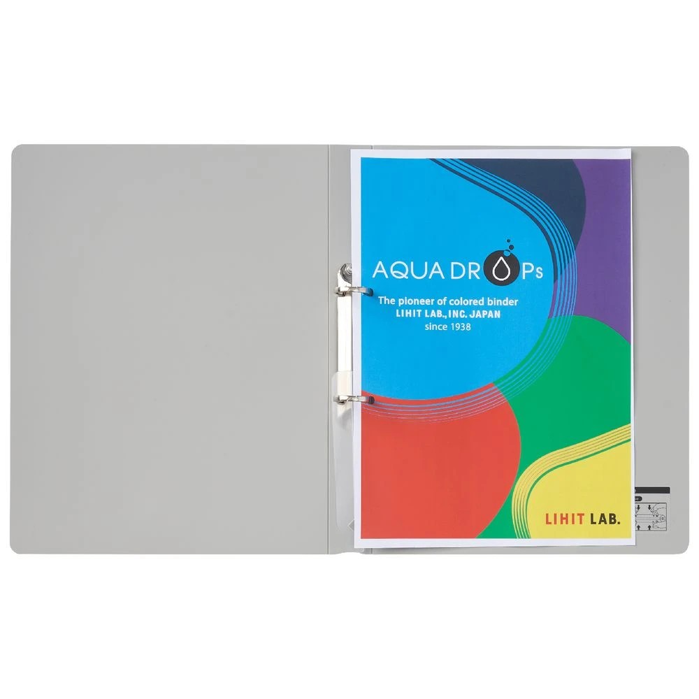 4 Aqua Drops A4 Twist Binder 2-O 18mm Vivid Grey, 4 of 4