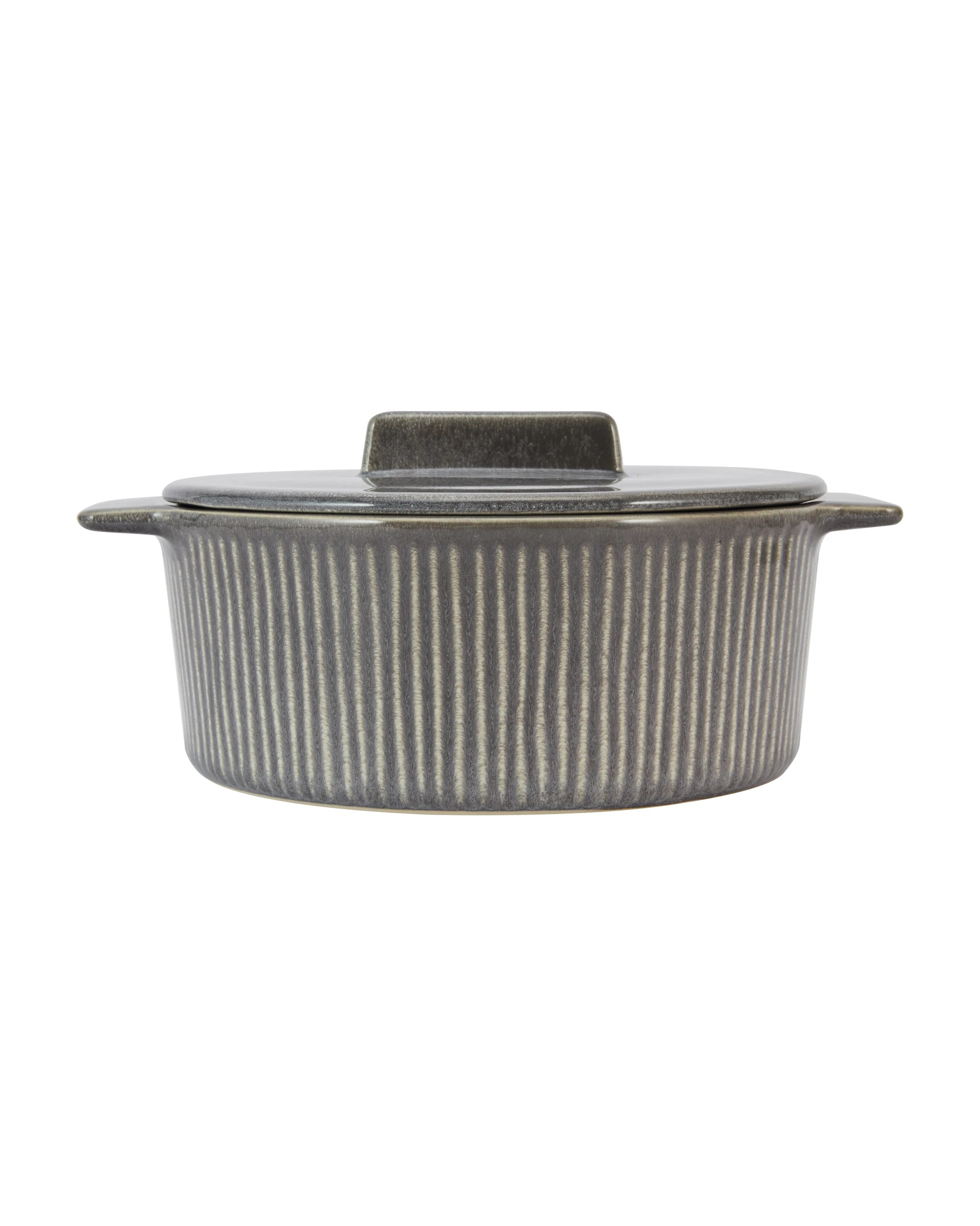 1 Ceramic Casserole - Grey, 1 of 6