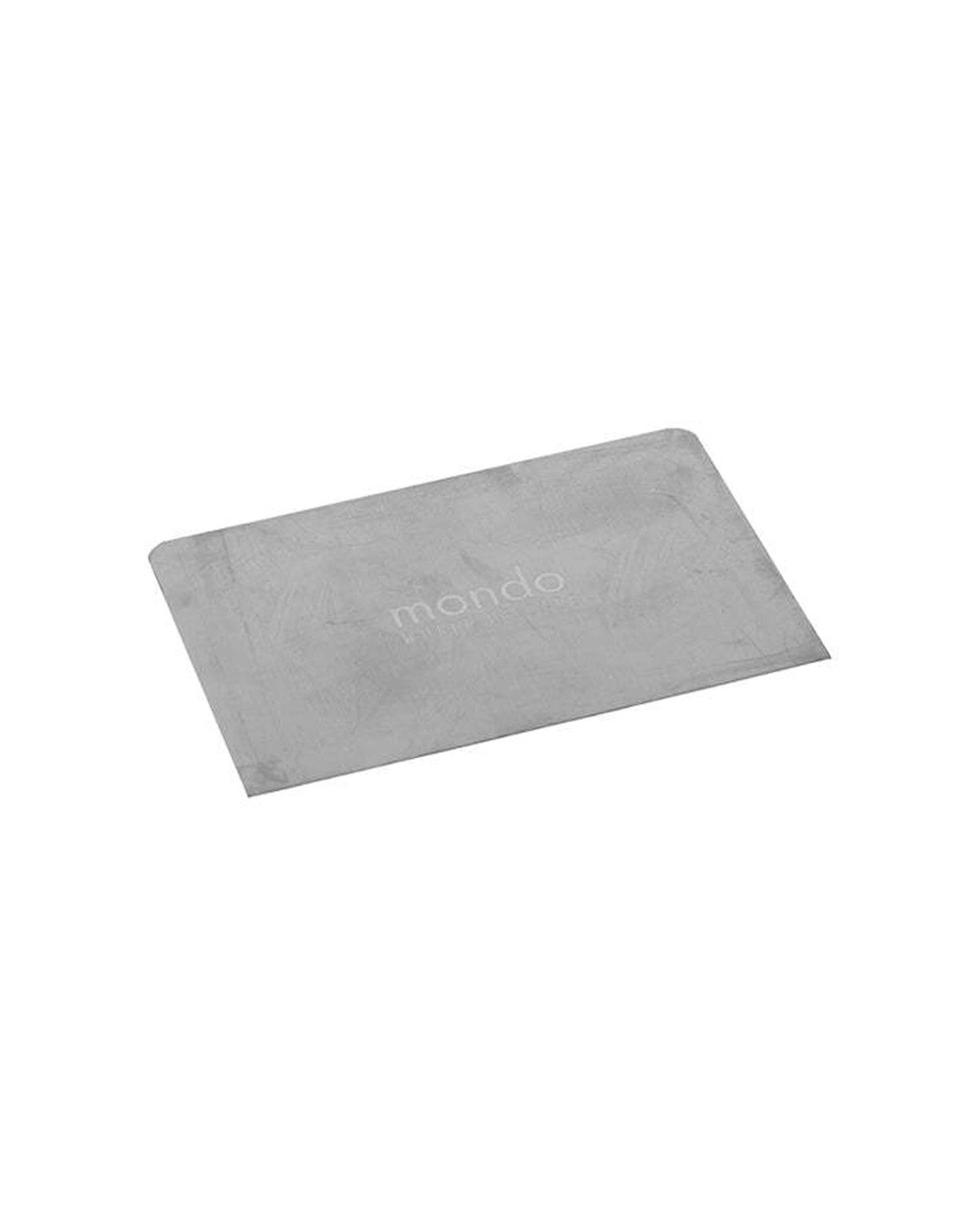 1 Mondo Stainless Steel 12x8cm Buttercream Ganache Scraper With Sharp Edges - Grey, 1 of 1