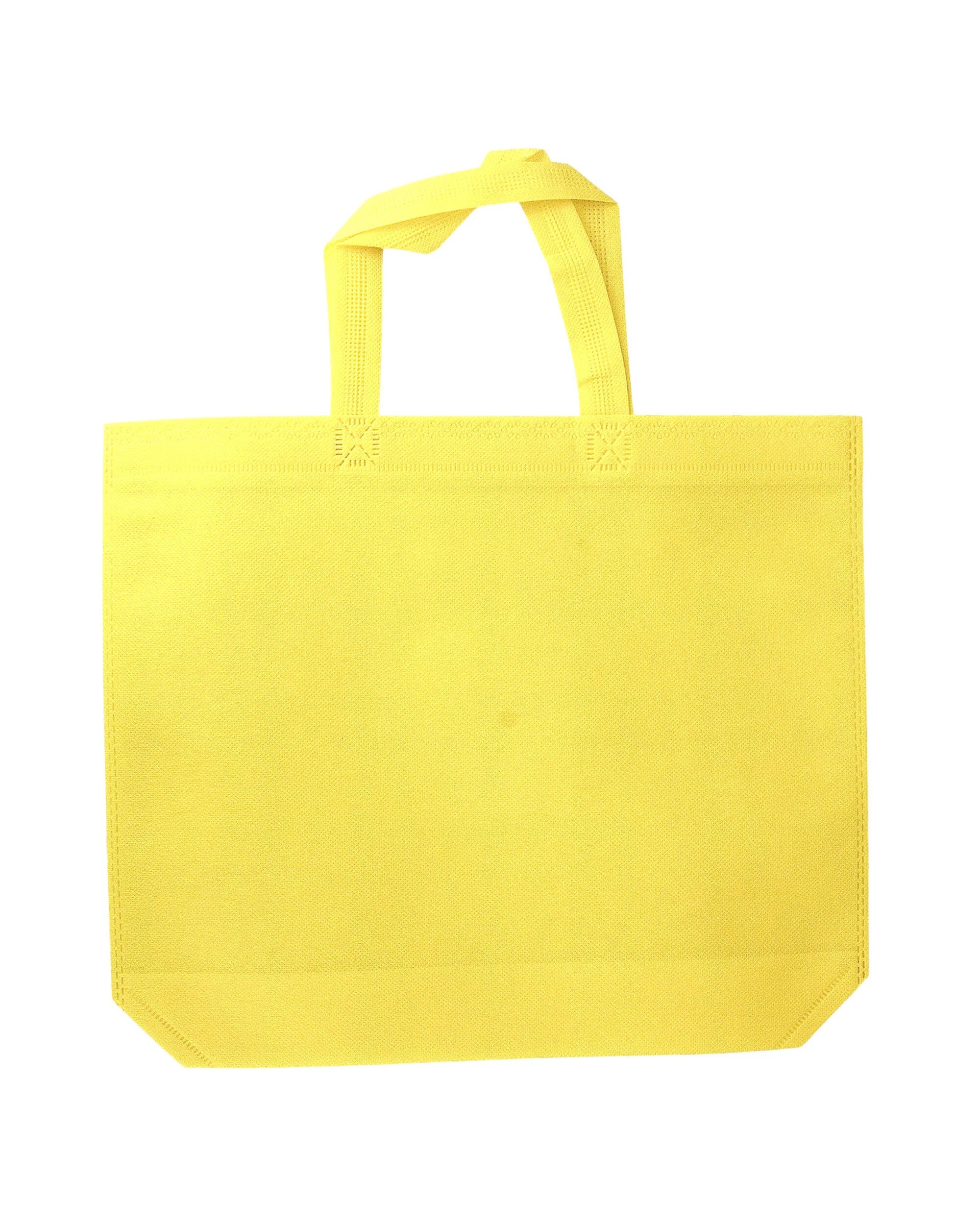 1 Partyrama Tote Bags Medium Pack of 12 - Yellow, 1 of 3