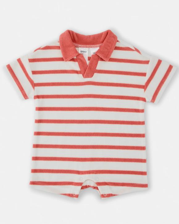 Short Sleeve Terry Towel Romper