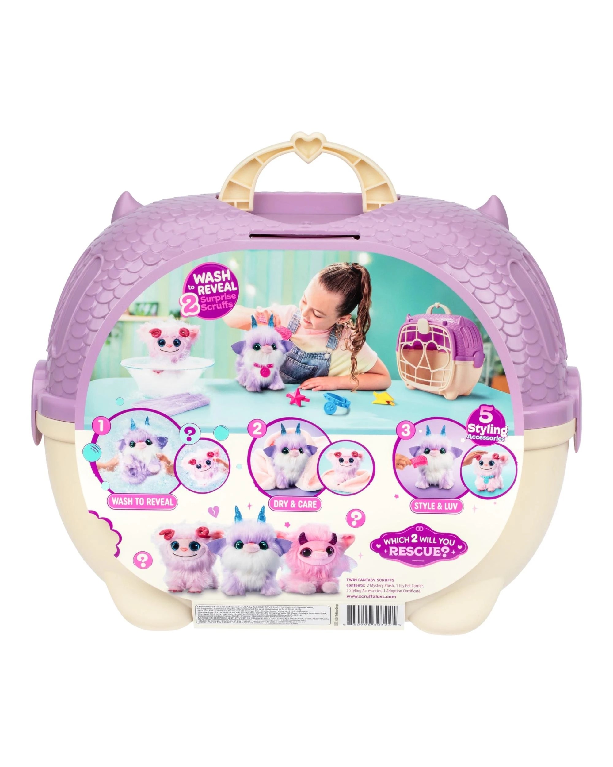 6 Little Live Pets Scruff-A-Luvs Twin Fantasy Scruffs Plush, 6 of 10