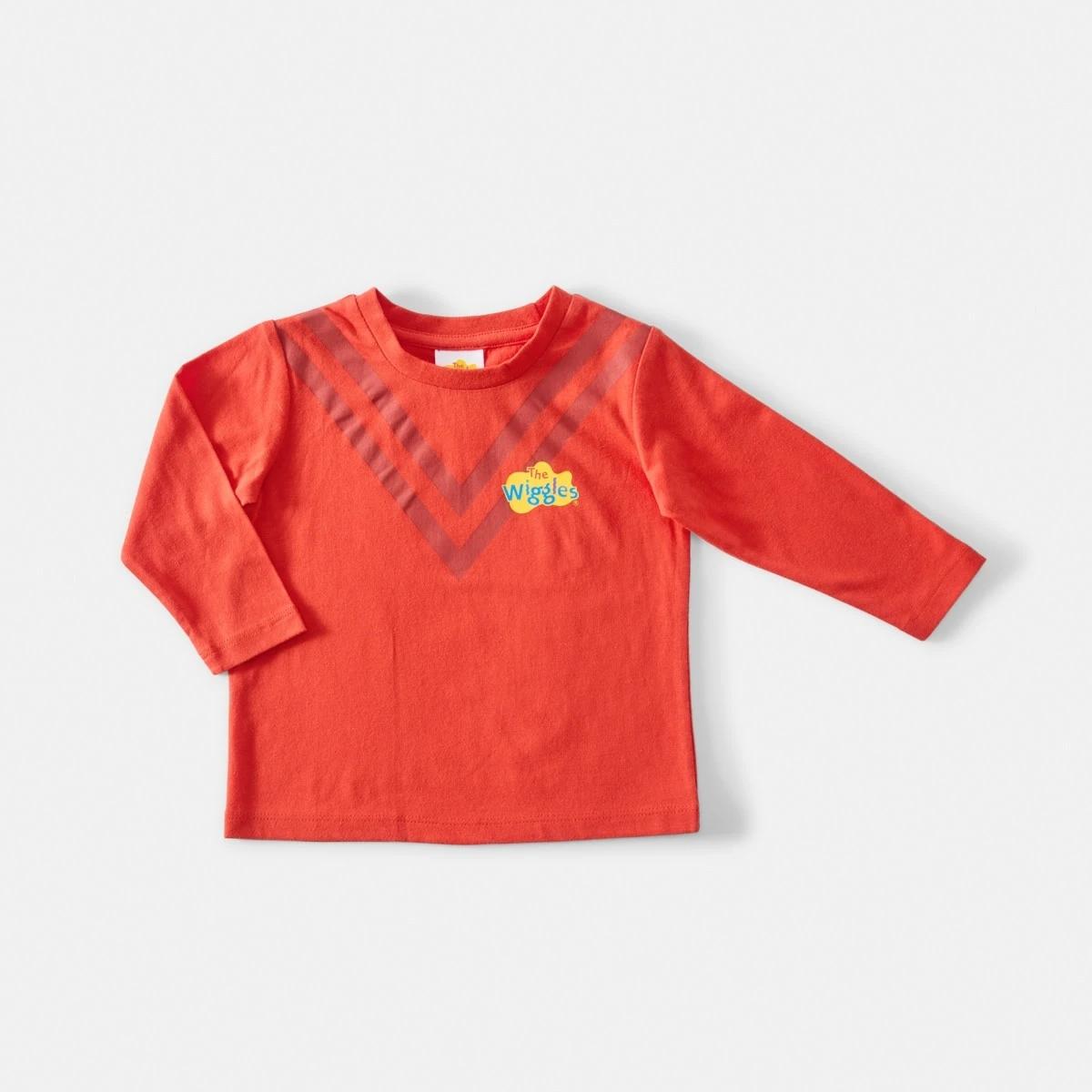 1 Wiggles Licence Red Dress Up Skivvy Top Red Wig, 1 of 3