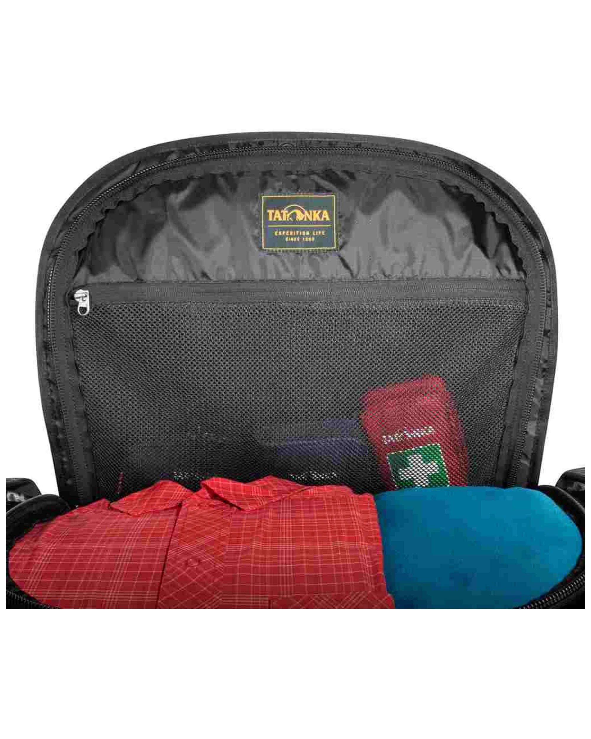 10 Tatonka Barrel Roller Wheeled Duffle 60L Nylon Travel Telescopic Handle - Black, 10 of 10