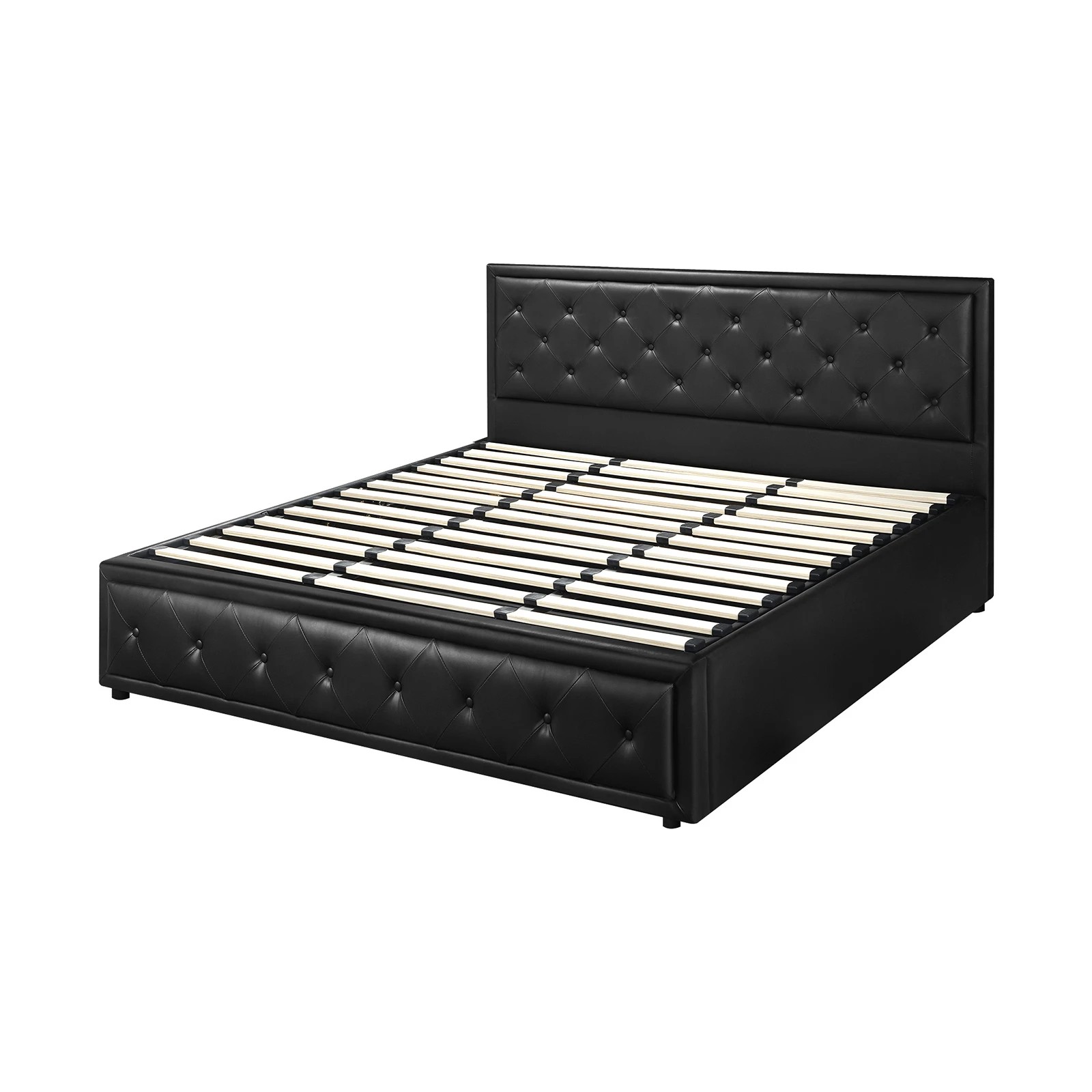 9 Oikiture King Bed Frame Gas Lift Base With Storage Enzo
 - Black, 9 of 10