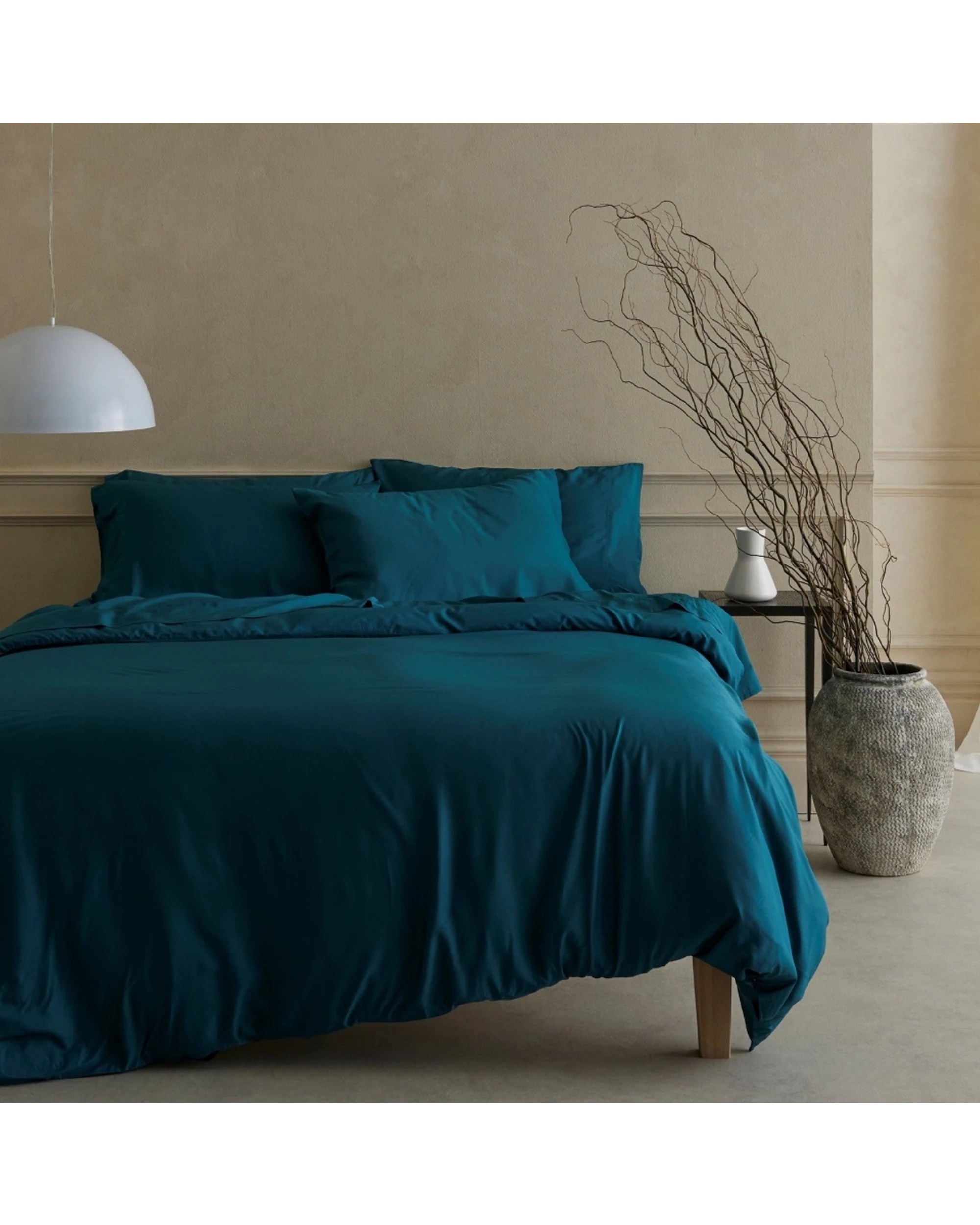 1 Bedding Co Organic Bamboo Quilt Cover Set 350TC Emerald - King Bed - Green, 1 of 5