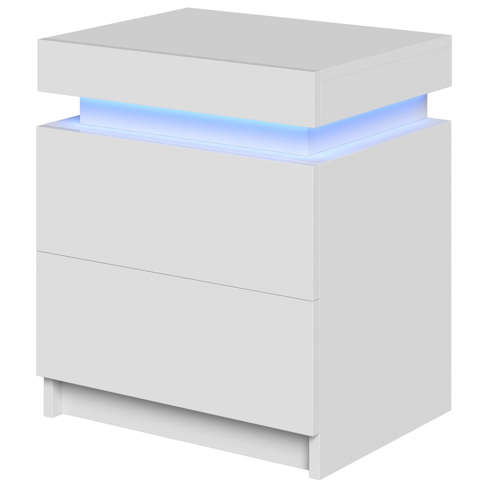 5 Advwin Led Bedside Table Set Of 2 Lift Up Nightstand 2 Drawers, 5 of 9