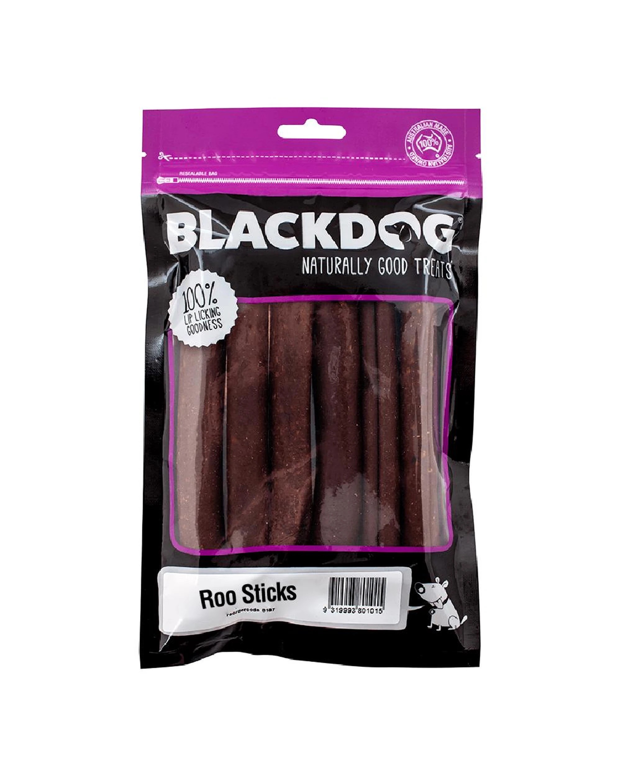 1 Blackdog Roo Sticks Natural Dog Tasty Treats 25 Pack, 1 of 2