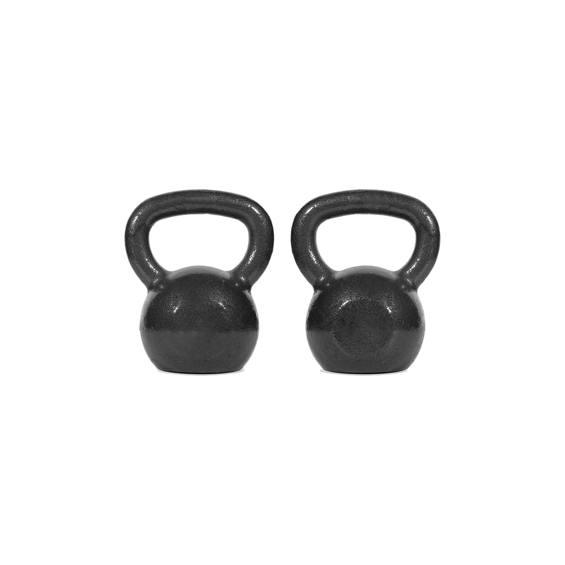 1 BodyWorx 2PK Solid Cast Iron Kettlebell Weights 8kg Home Gym Workout Set Durable - Black, 1 of 2