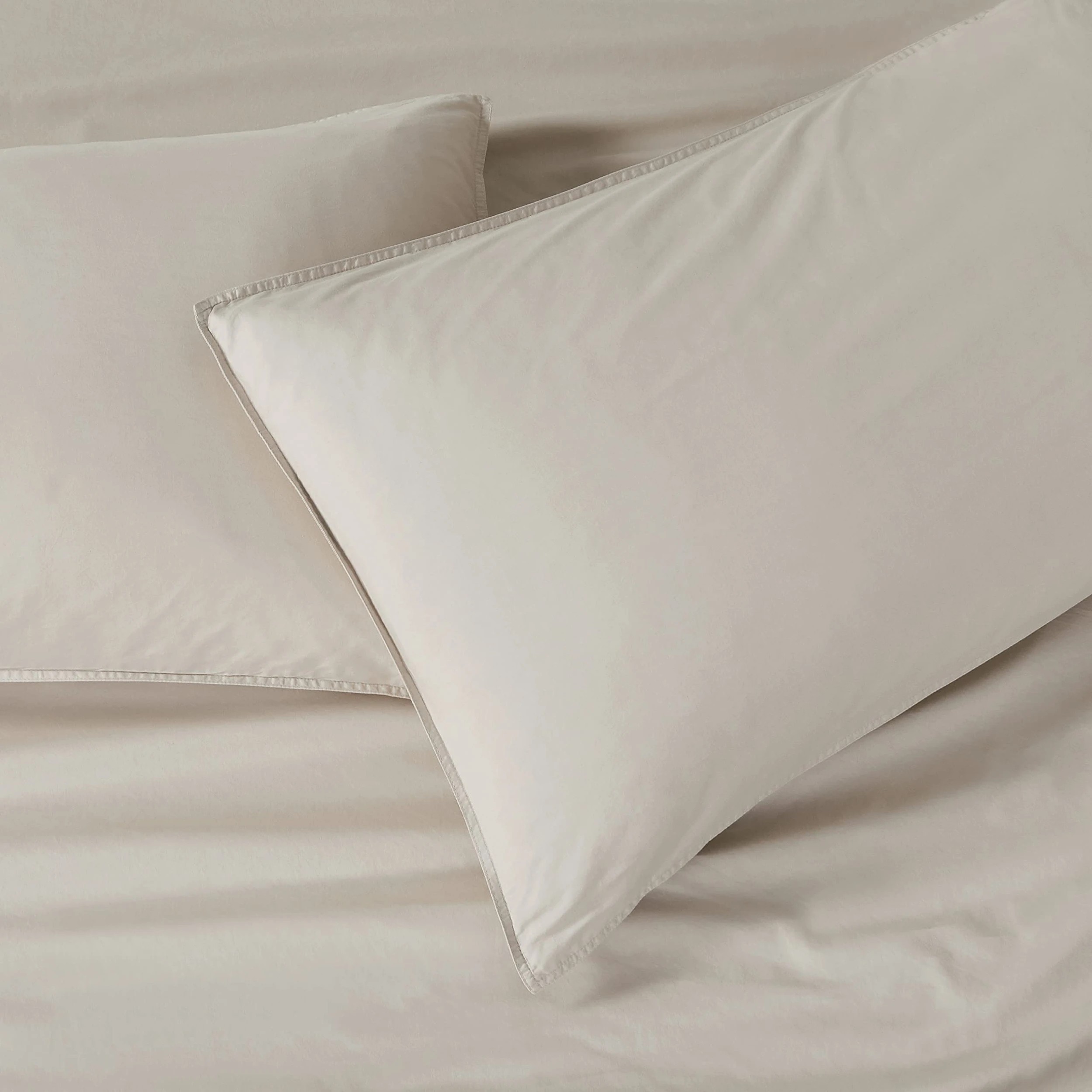 3 Gioia Casa 2-Pack Vintage Washed Cotton Standard Pillowcases Hypoallergenic - Natural, 3 of 3