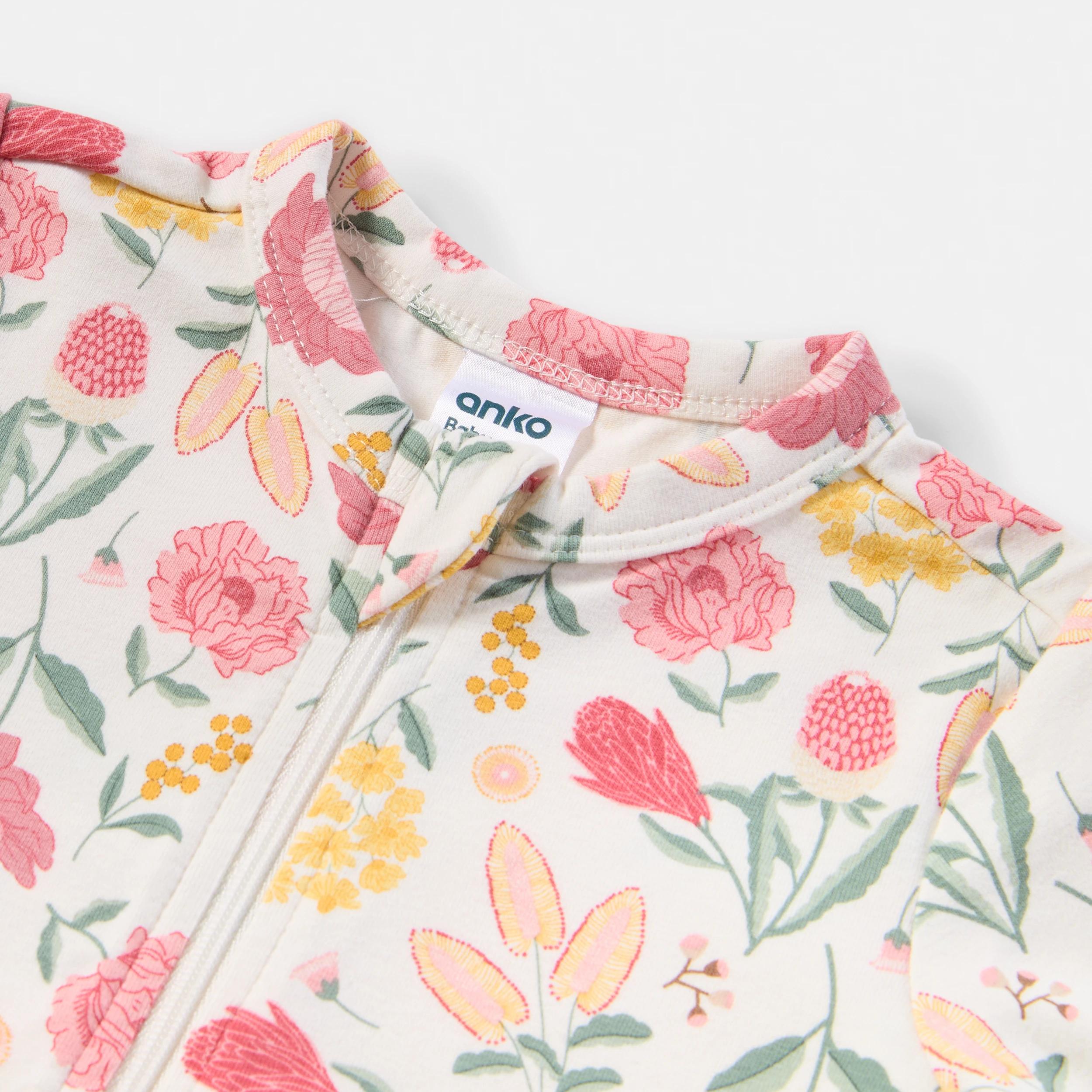 3 Turn Cuff Coverall CREAM NATIVE FLORAL, 3 of 3