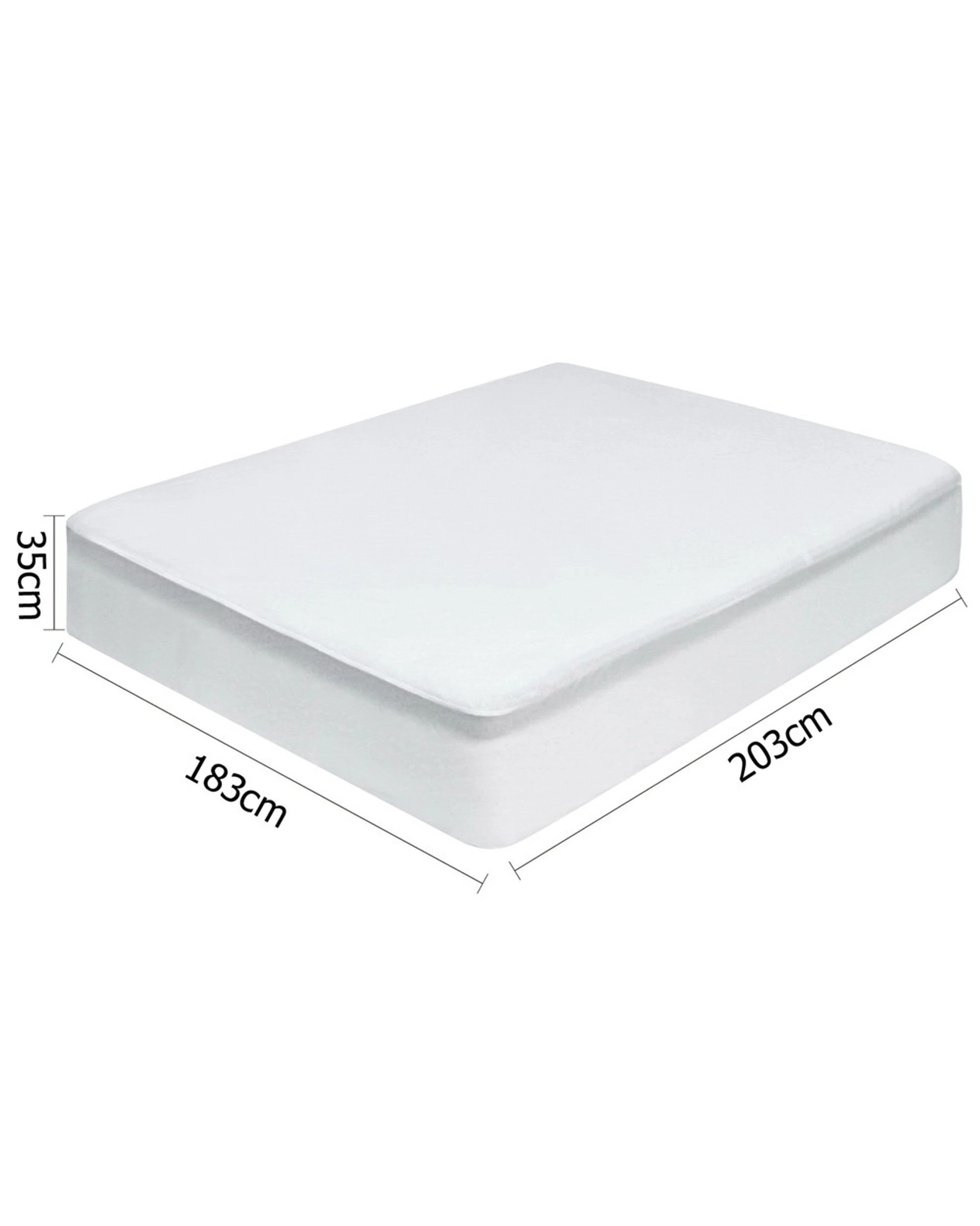 2 Giselle Bedding Mattress Protector King
 - White, 2 of 3