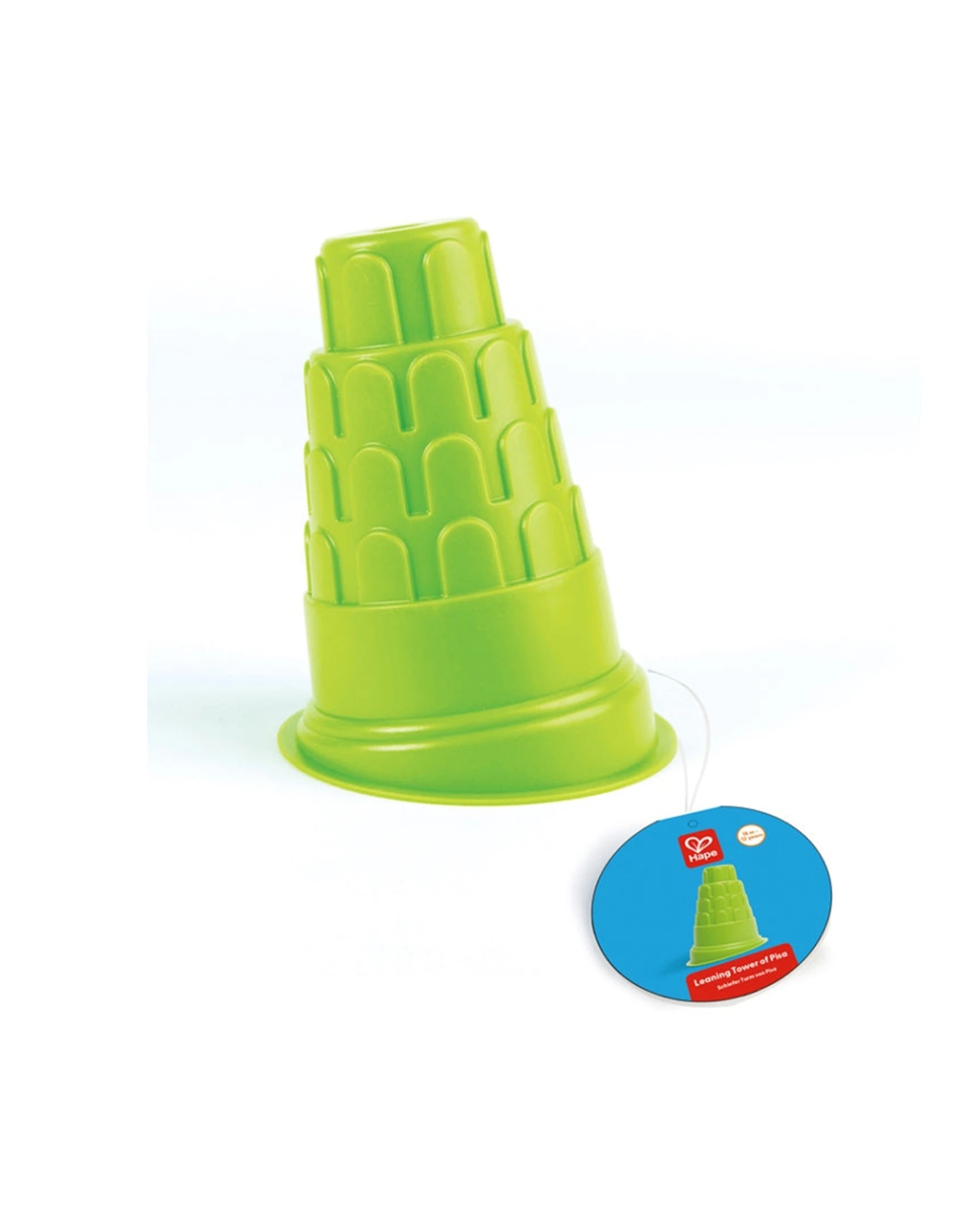 2 Hape Leaning Tower Of Pisa Building Sandpit Mould Educational Kids Toy - Plain, 2 of 3