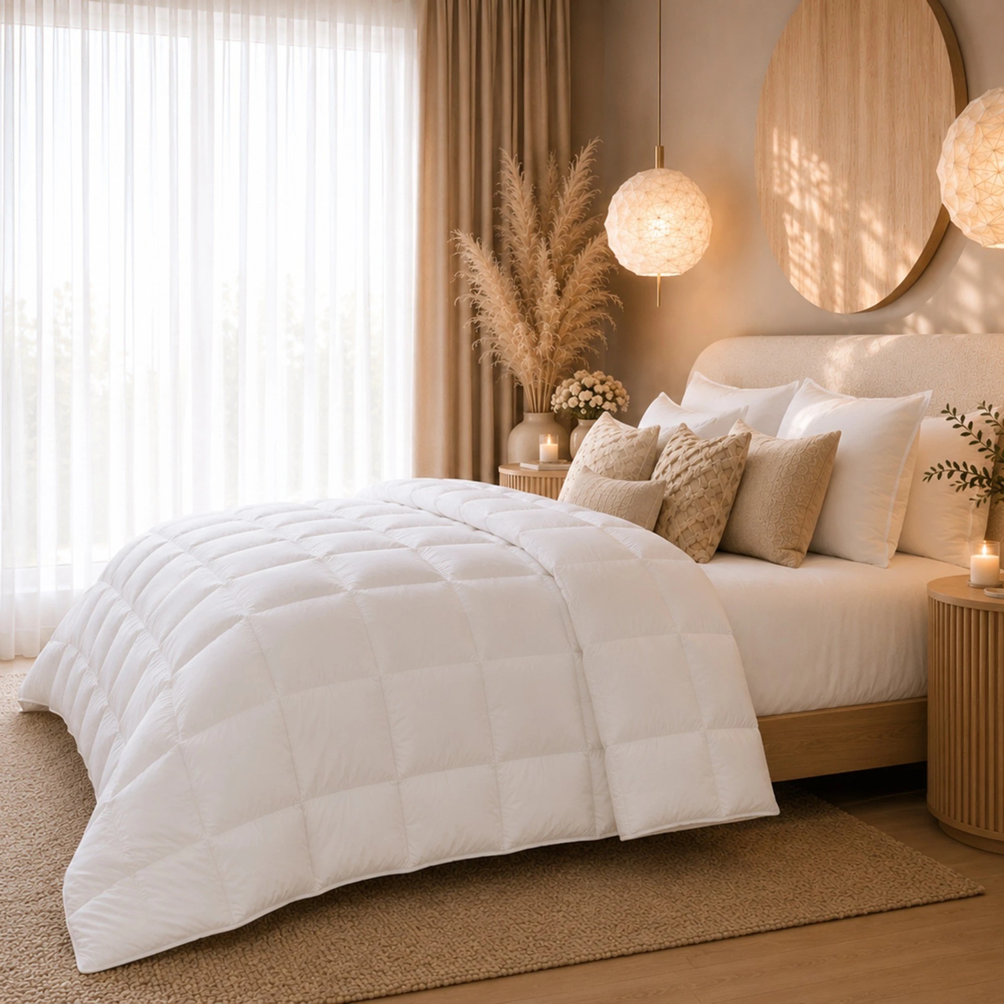 3 Royal Comfort 500GSM 100% Pure Wool Quilt Natural All-Seasons Duvet - Queen Bed - White, 3 of 4