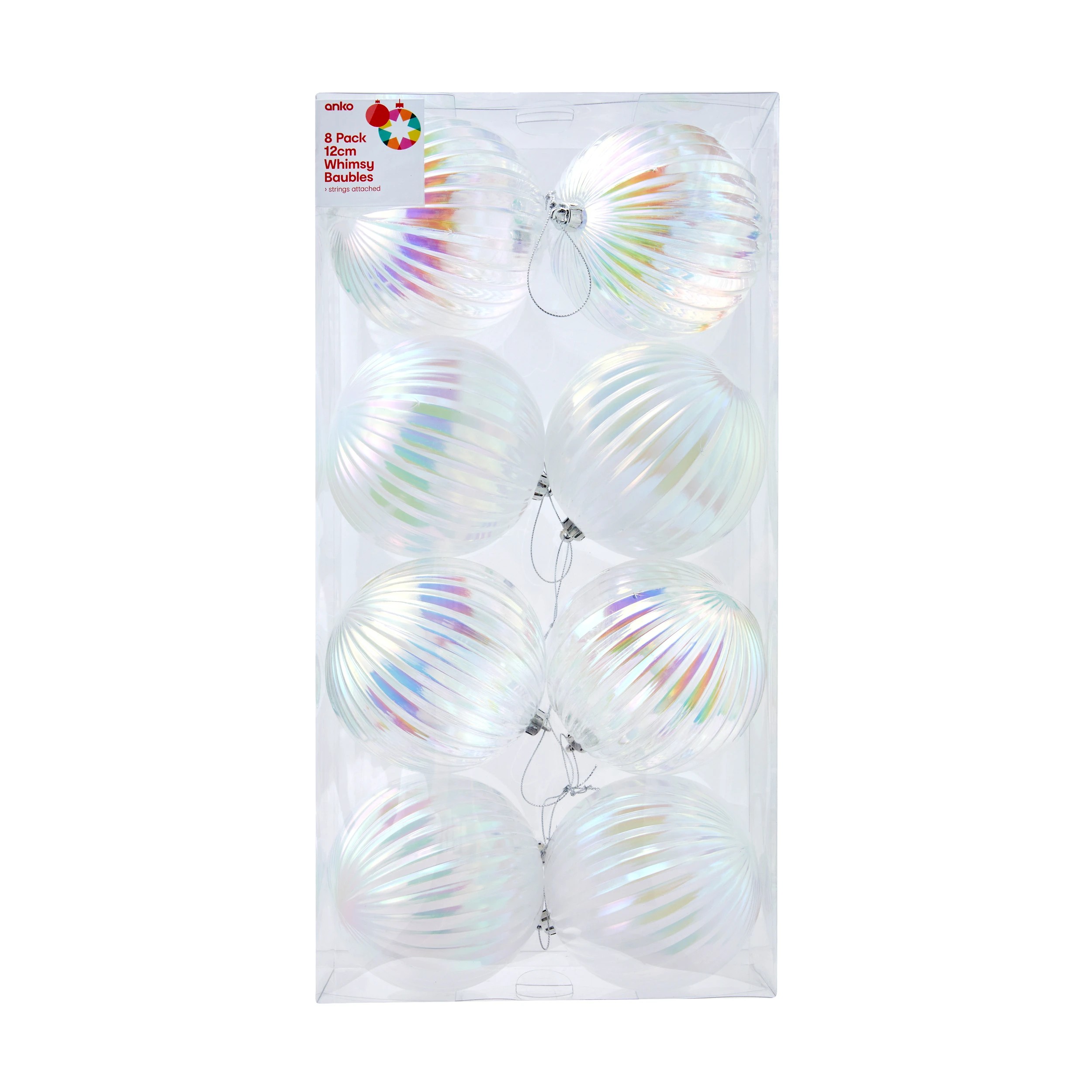 6 8 Pack 12cm Whimsy Baubles, 6 of 6