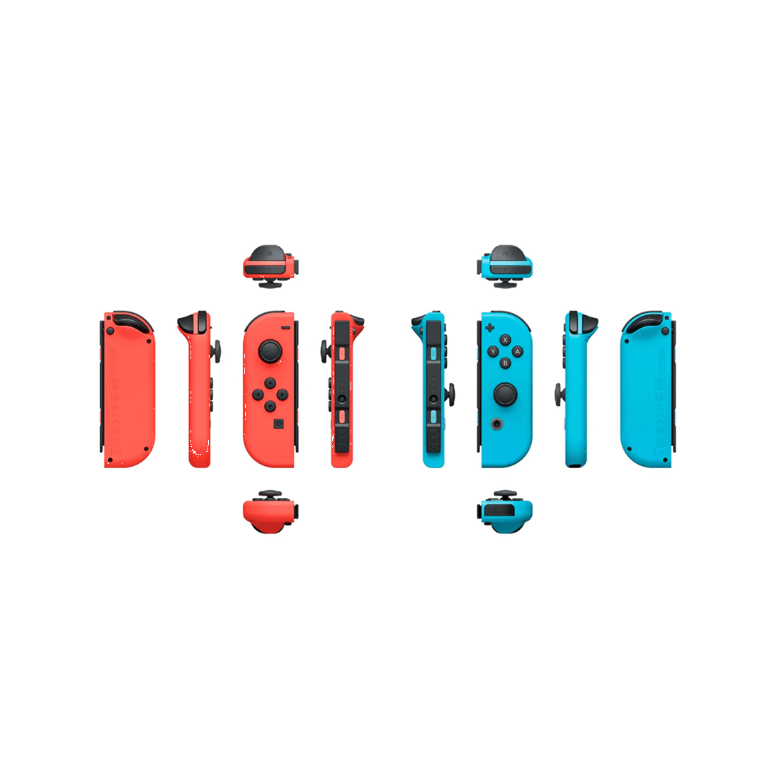 2 Nintendo Switch Joy-Con Neon Red and Blue Controller Set, 2 of 6