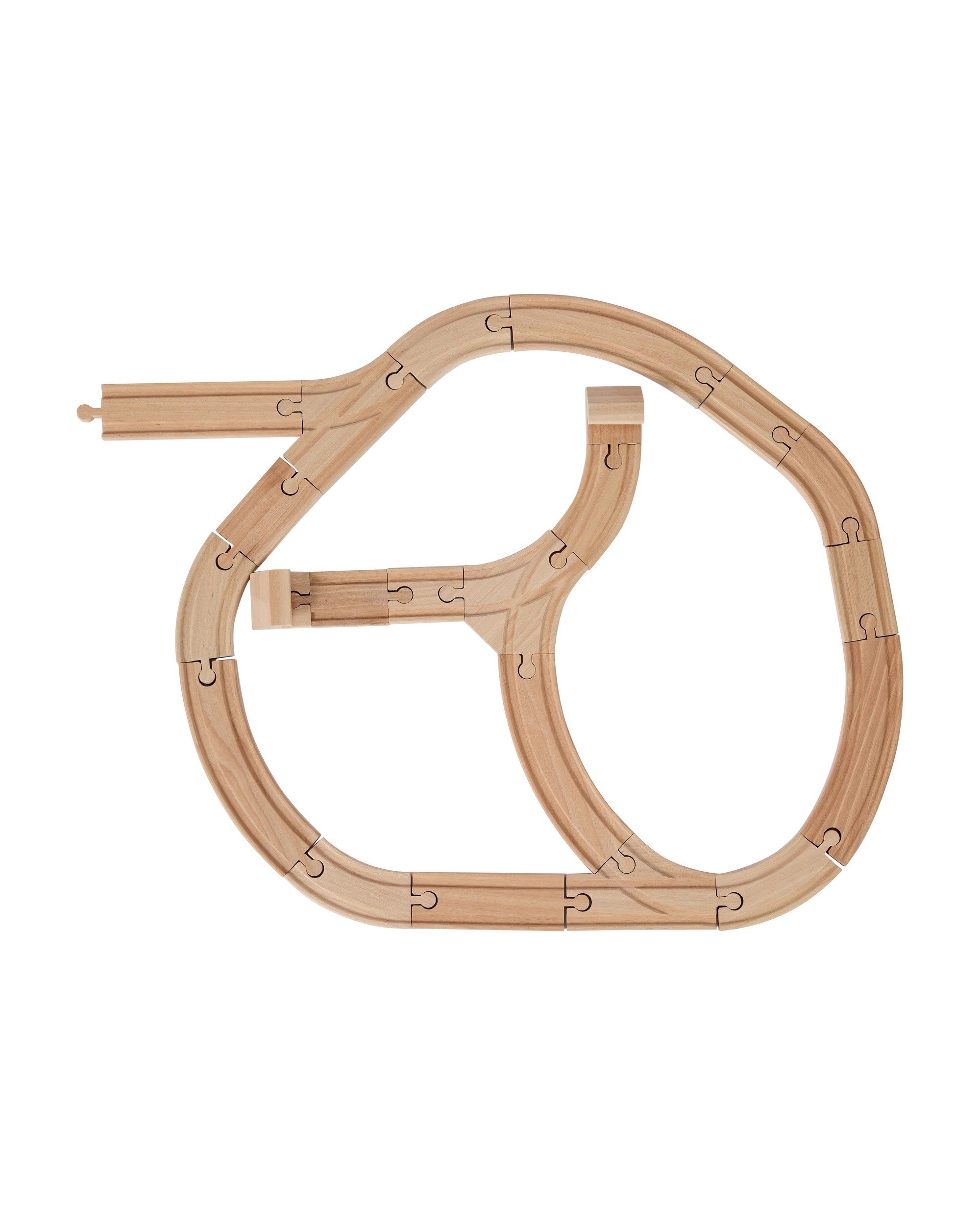 4 25 Piece Wooden Train Track Set, 4 of 8