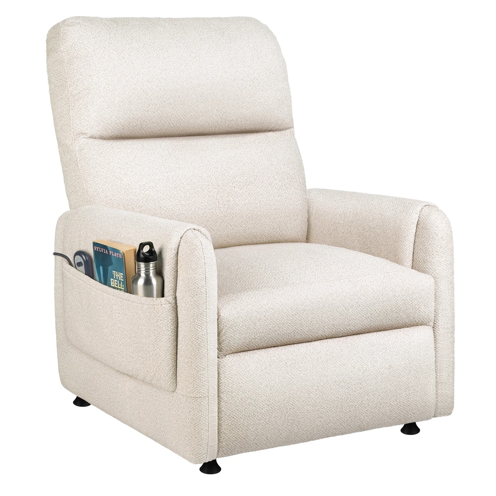1 Alfordson Recliner Chair Electric Auto Recline Armchair Lounge Sofa Fabric - Beige, 1 of 9