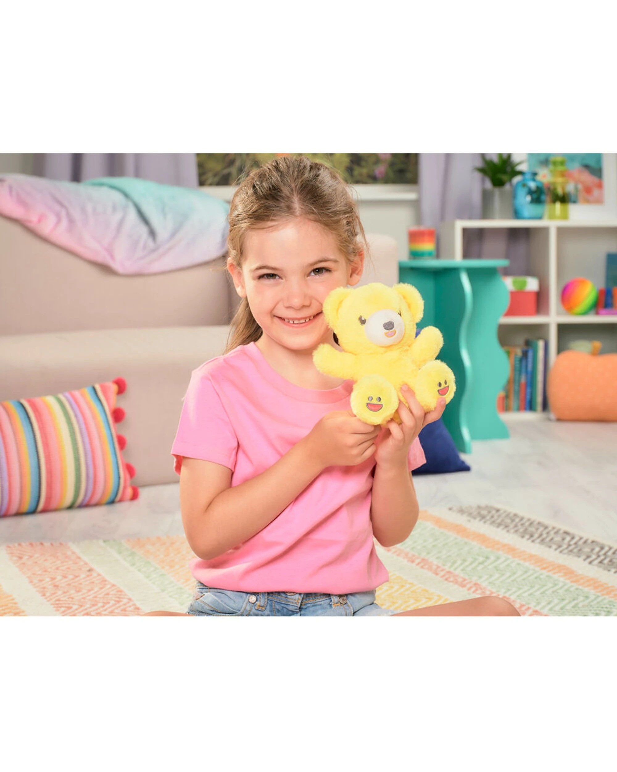 3 Mood Bears Happy Bear Mini Moods Soft Comforting Plush Toy 12x16cm - Yellow, 3 of 5