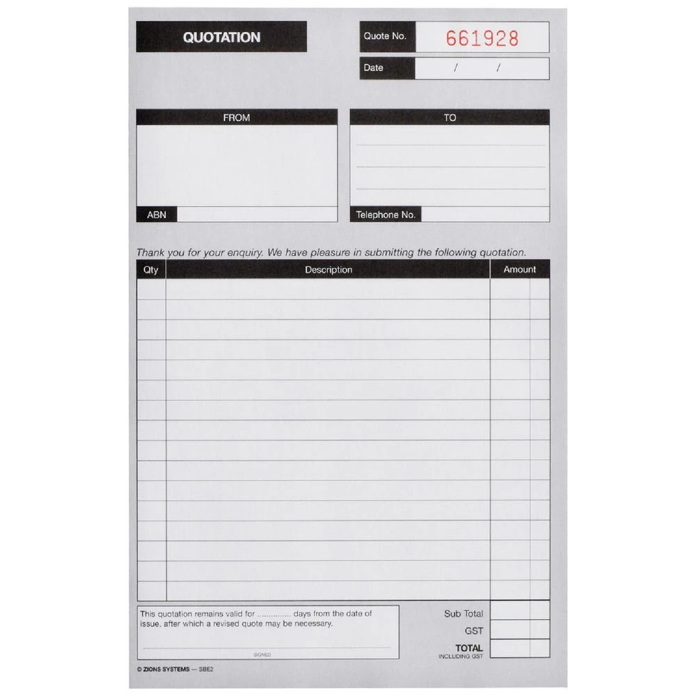 1 Zions SBE2 Quotation Book, 1 of 3