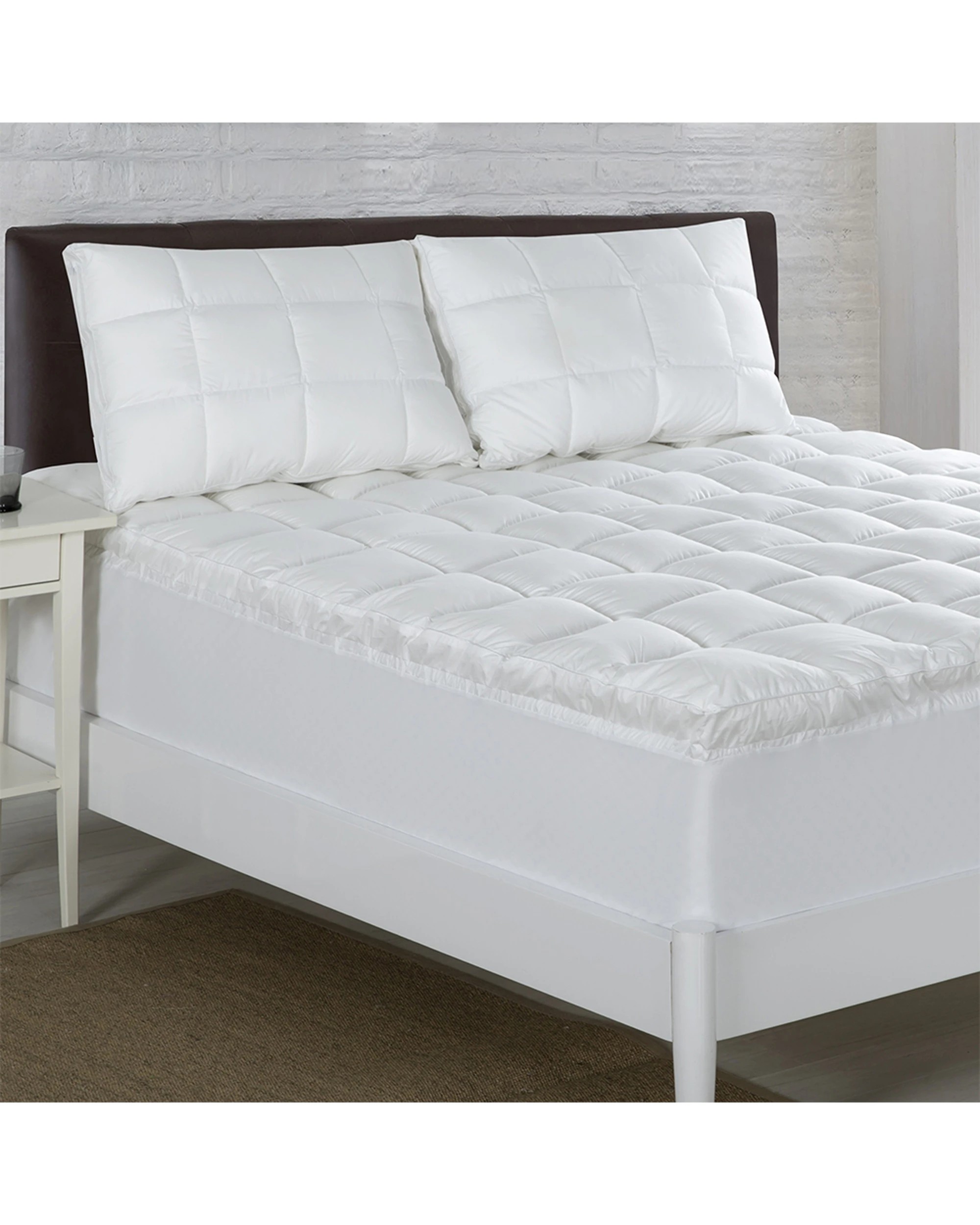 2 Bianca Relax Right Microfibre Mattress Topper Super King - White, 2 of 2