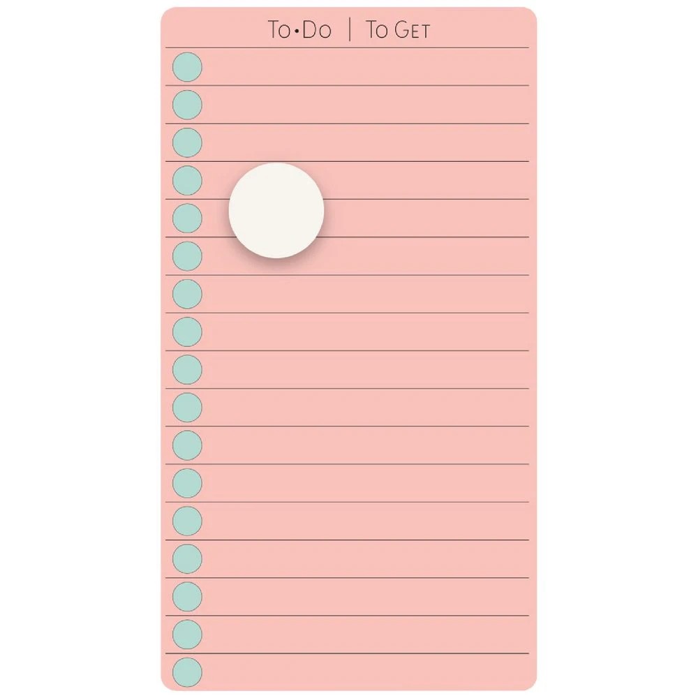 1 Three by Three To Do To Get Magnetic Dry Erase Board Blush, 1 of 2