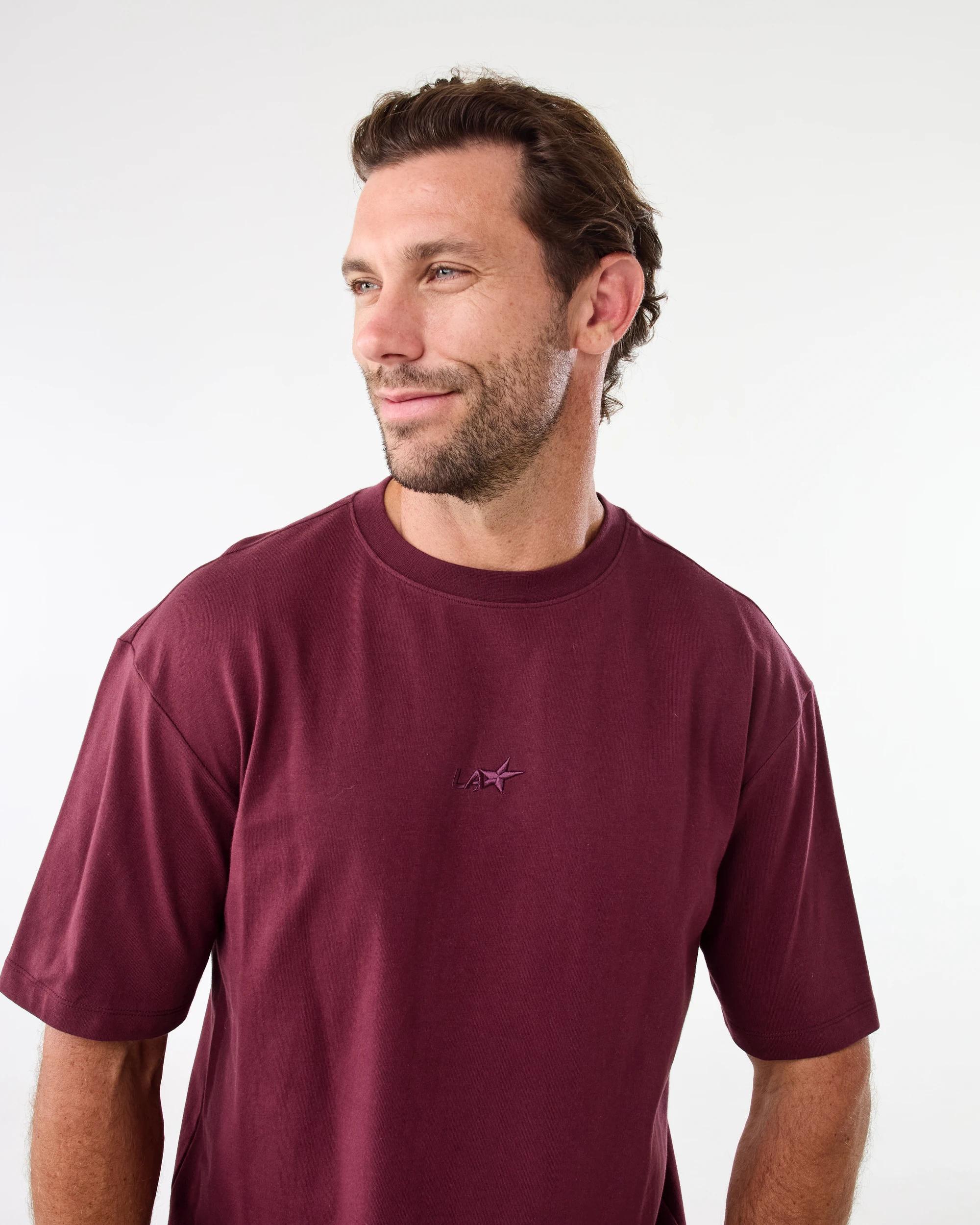 4 Oversized Heavyweight T-shirt Red Royale, 4 of 6