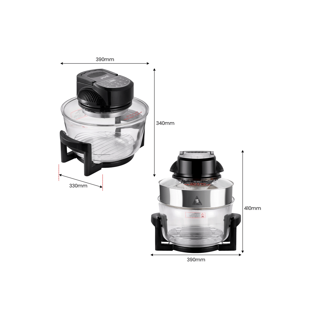 4 Pronti 17l Digital Family Turbo Convection Oven Broiler Cooker - Black, 4 of 10