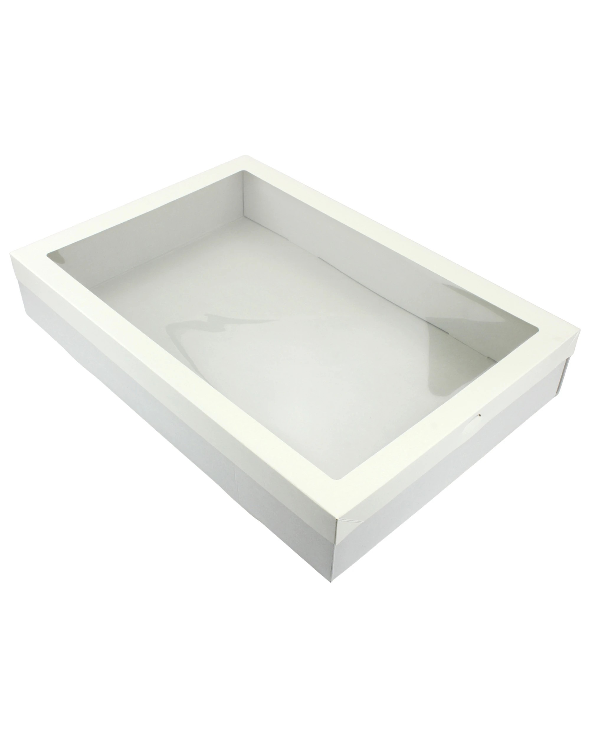 1 Alpen Eco White Grazing Boxes with Lids 45cm x 31cm x 8cm Pack of 2 - White, 1 of 4