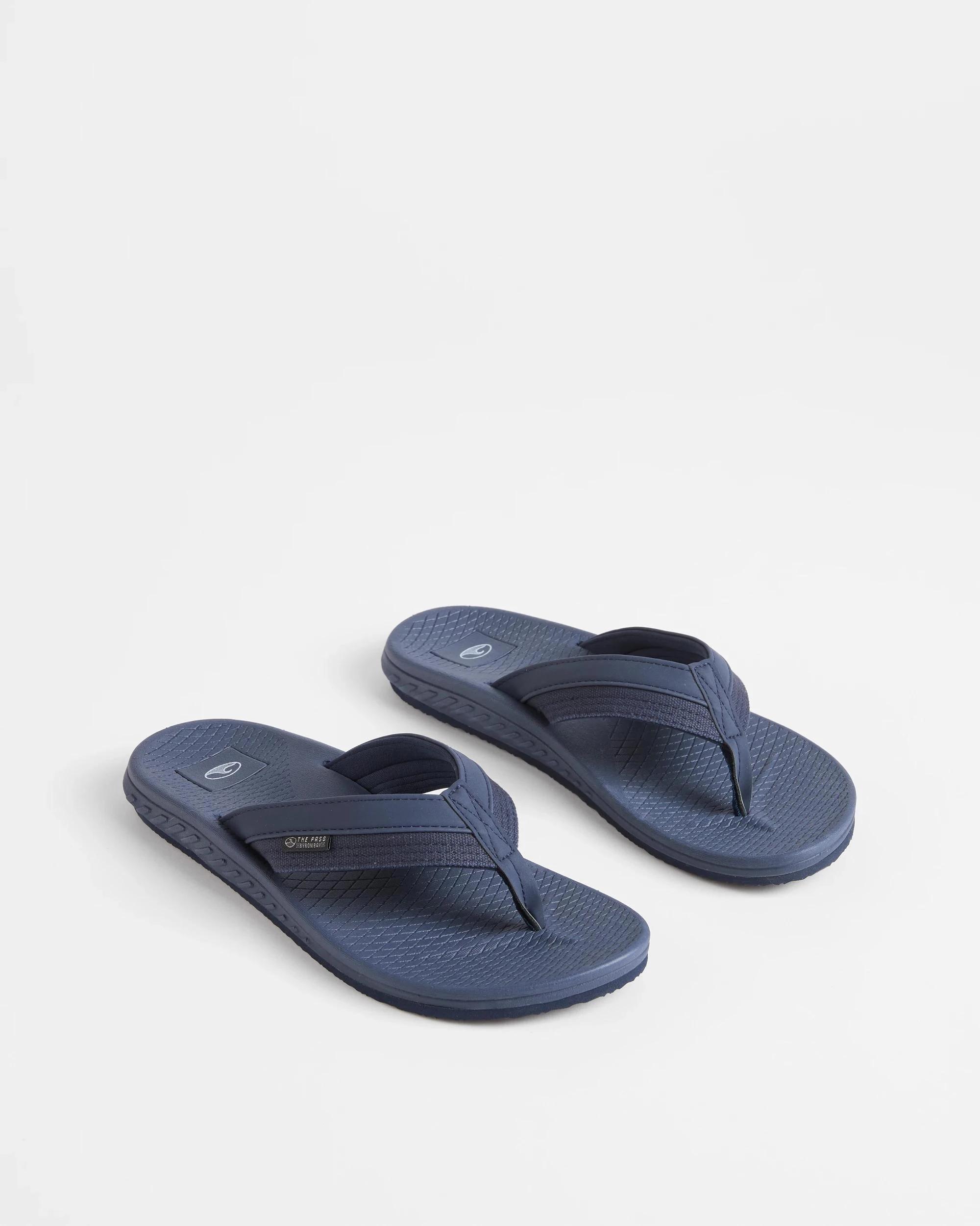 3 Target Man Mens PU Comfort Thongs NAVY, 3 of 3