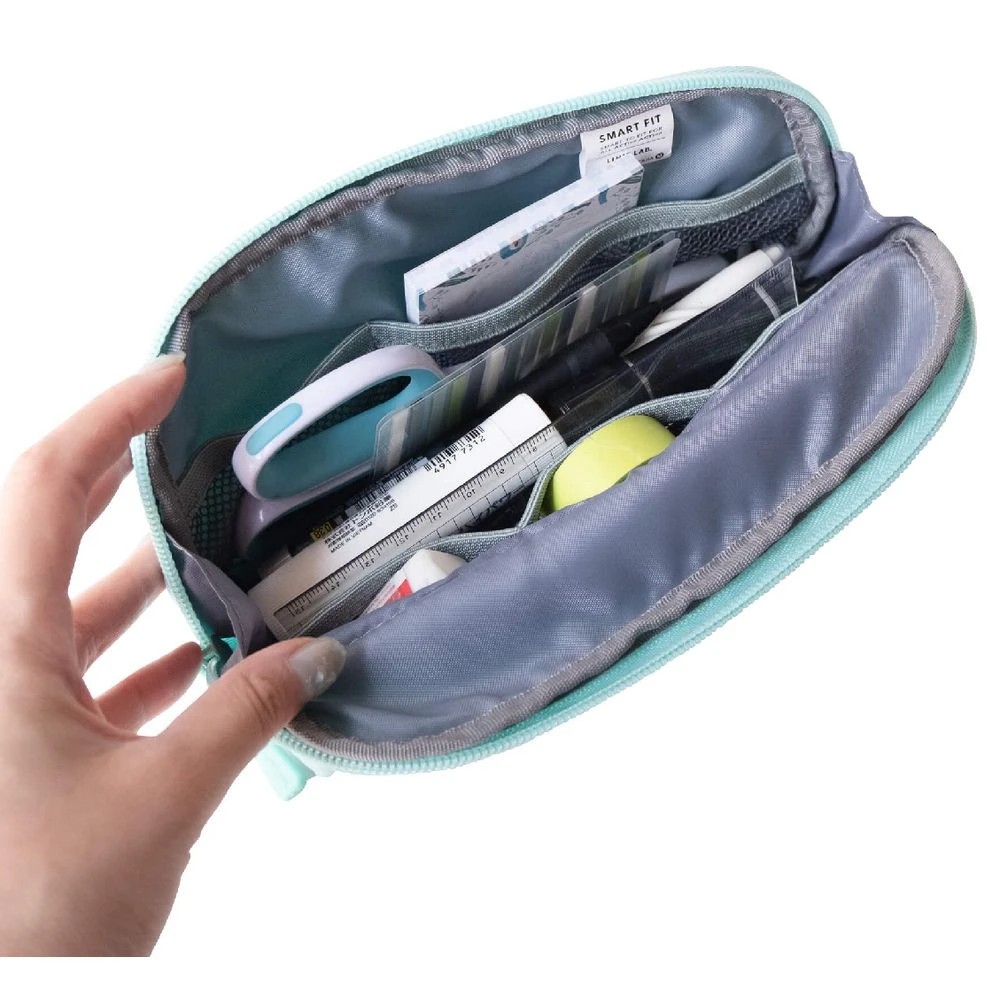 8 Smart Fit 1-Zip Wide Open Pencil Case Mint, 8 of 10
