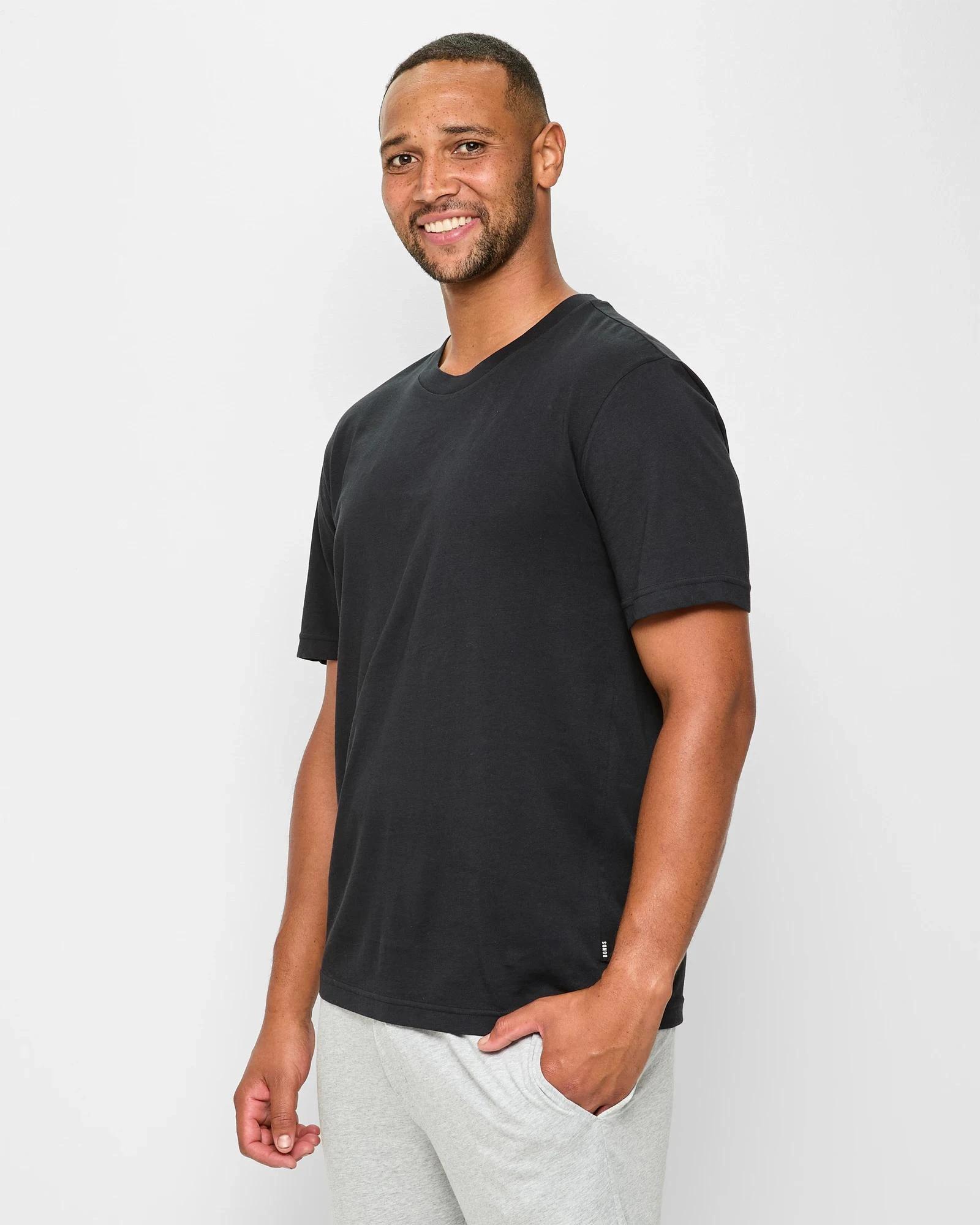 3 Australian Cotton Sleep T-Shirt - Bonds BLACK, 3 of 5