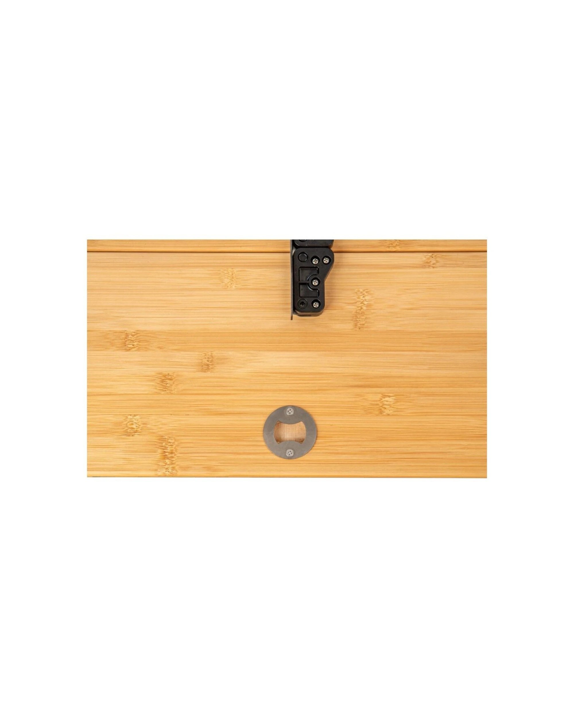 5 Quest Outdoors Folding Camping Table Bamboo Adjustable Bottle Opener - Brown, 5 of 9