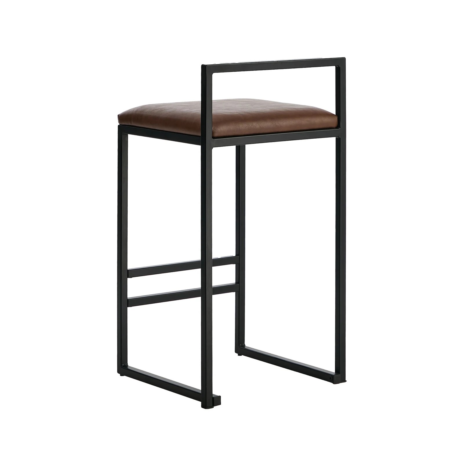 7 Oikiture 2x Bar Stools Kitchen Dining Stool Counter High Chair Leather - Brown, 7 of 10
