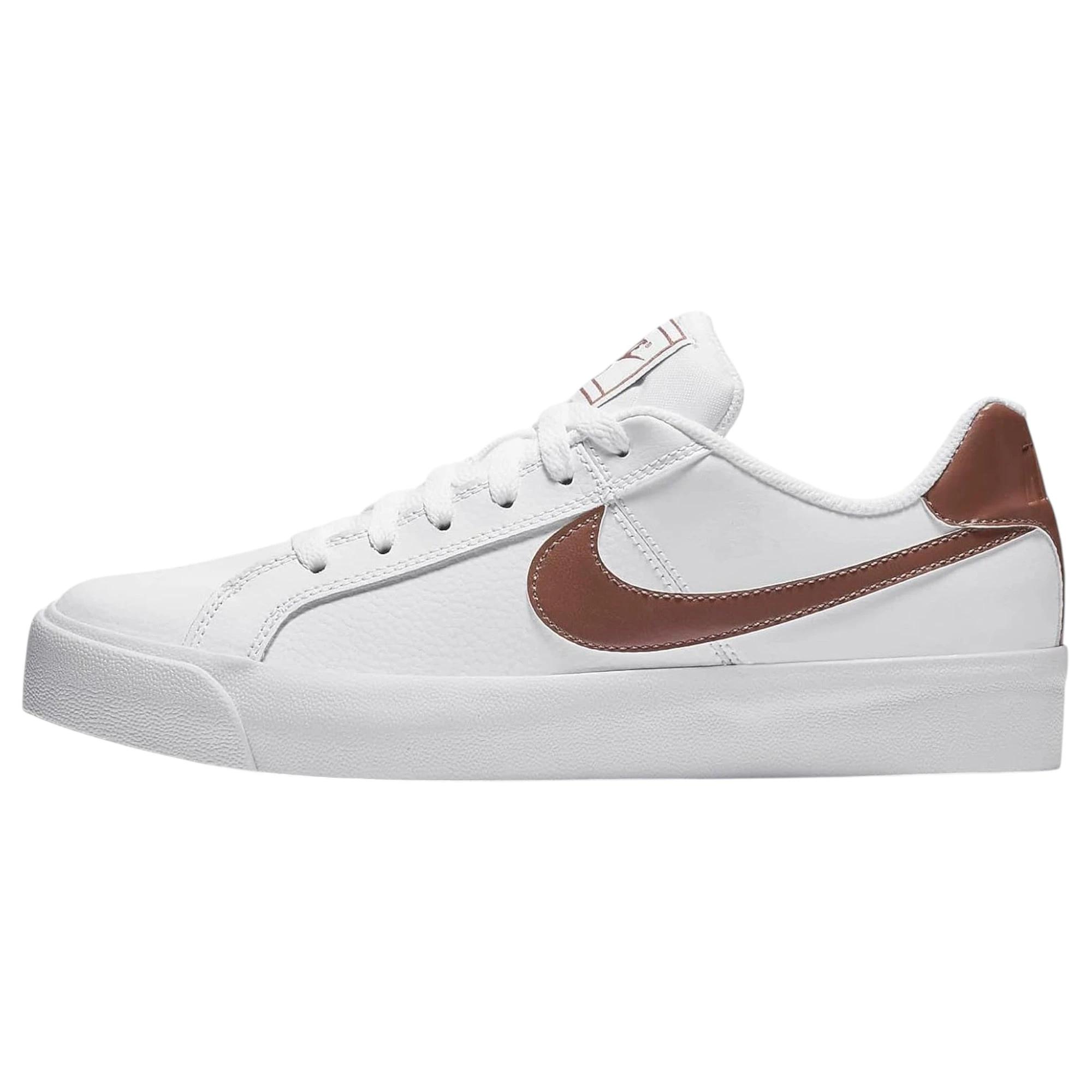 3 Nike Womens Court Royale AC Athletic Shoes WHITE/MAUVE, 3 of 6